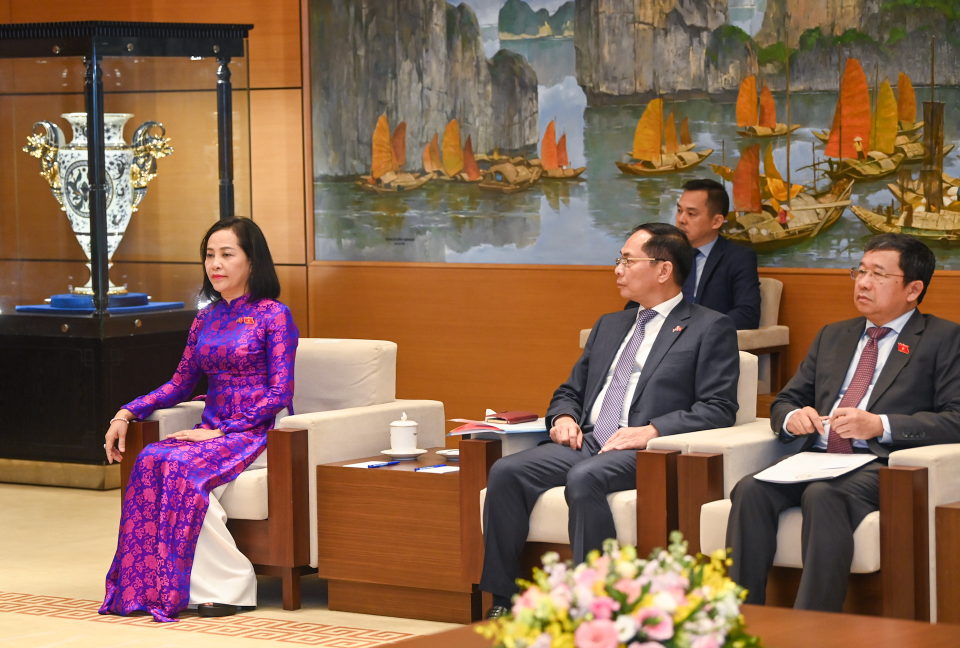 Các đại biểu Việt Nam dự buổi tiếp kiến.