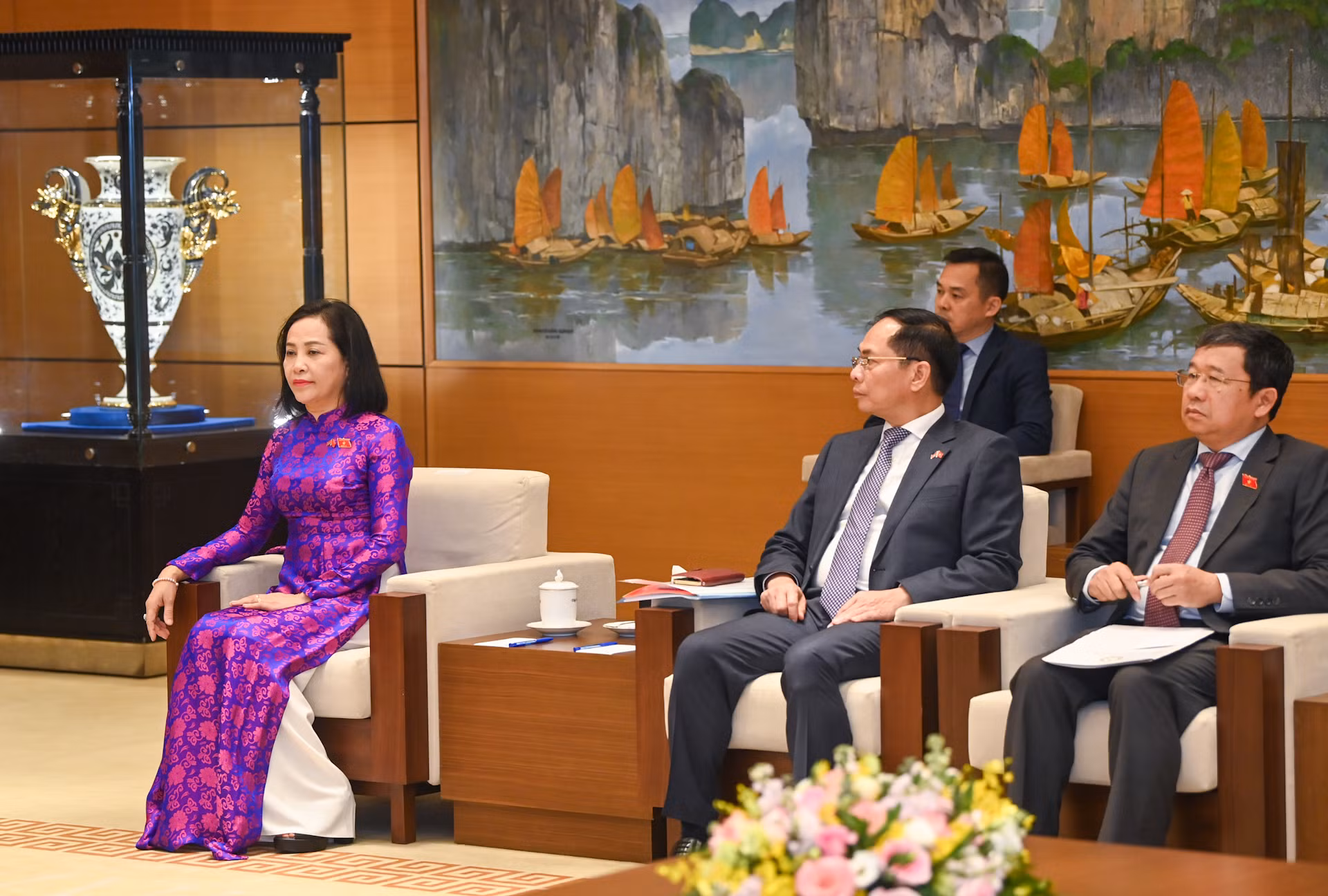 Các đại biểu Việt Nam dự buổi tiếp kiến.