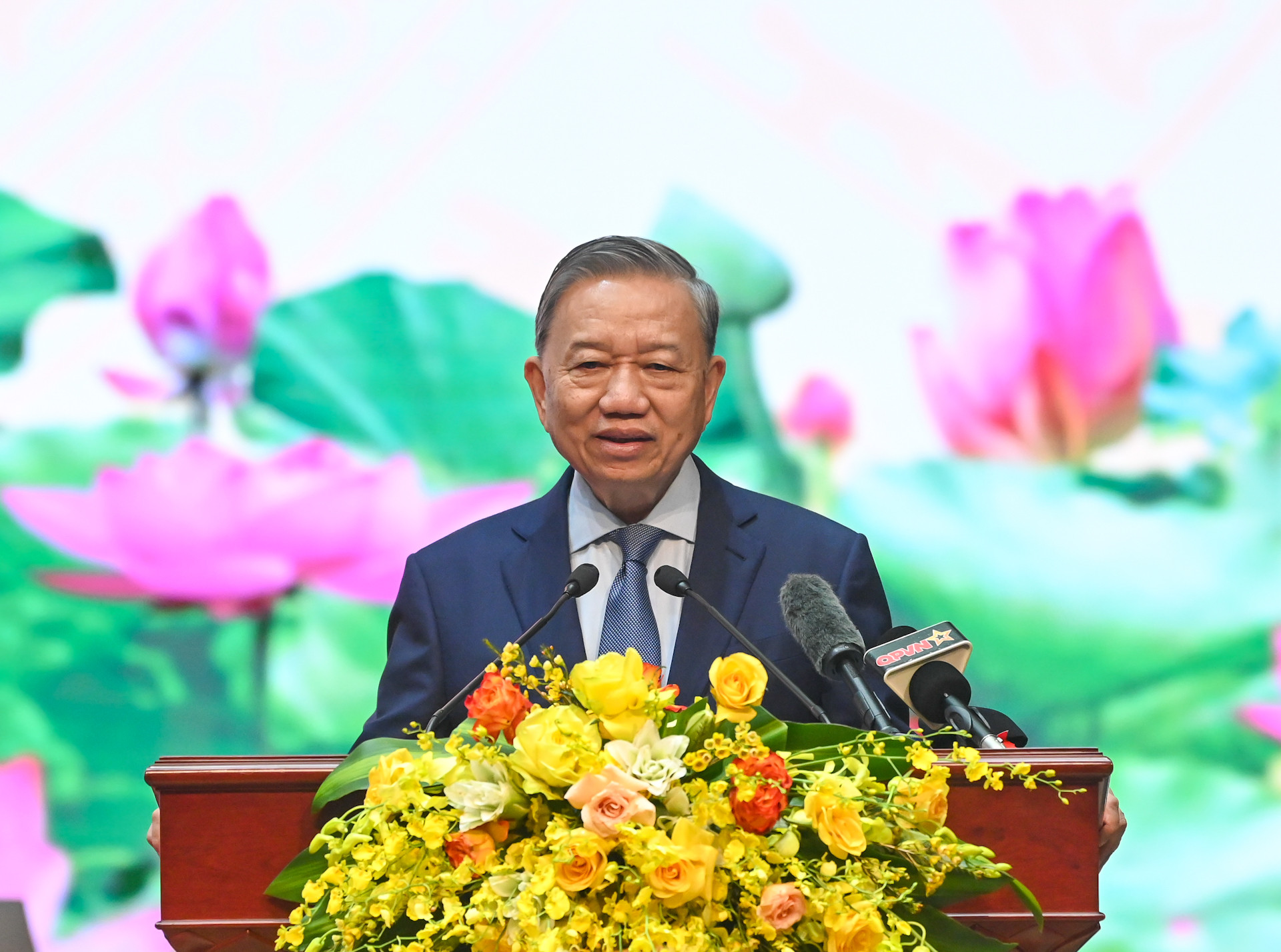 Tổng Bí thư Tô Lâm phát biểu chỉ đạo tại buổi gặp mặt.