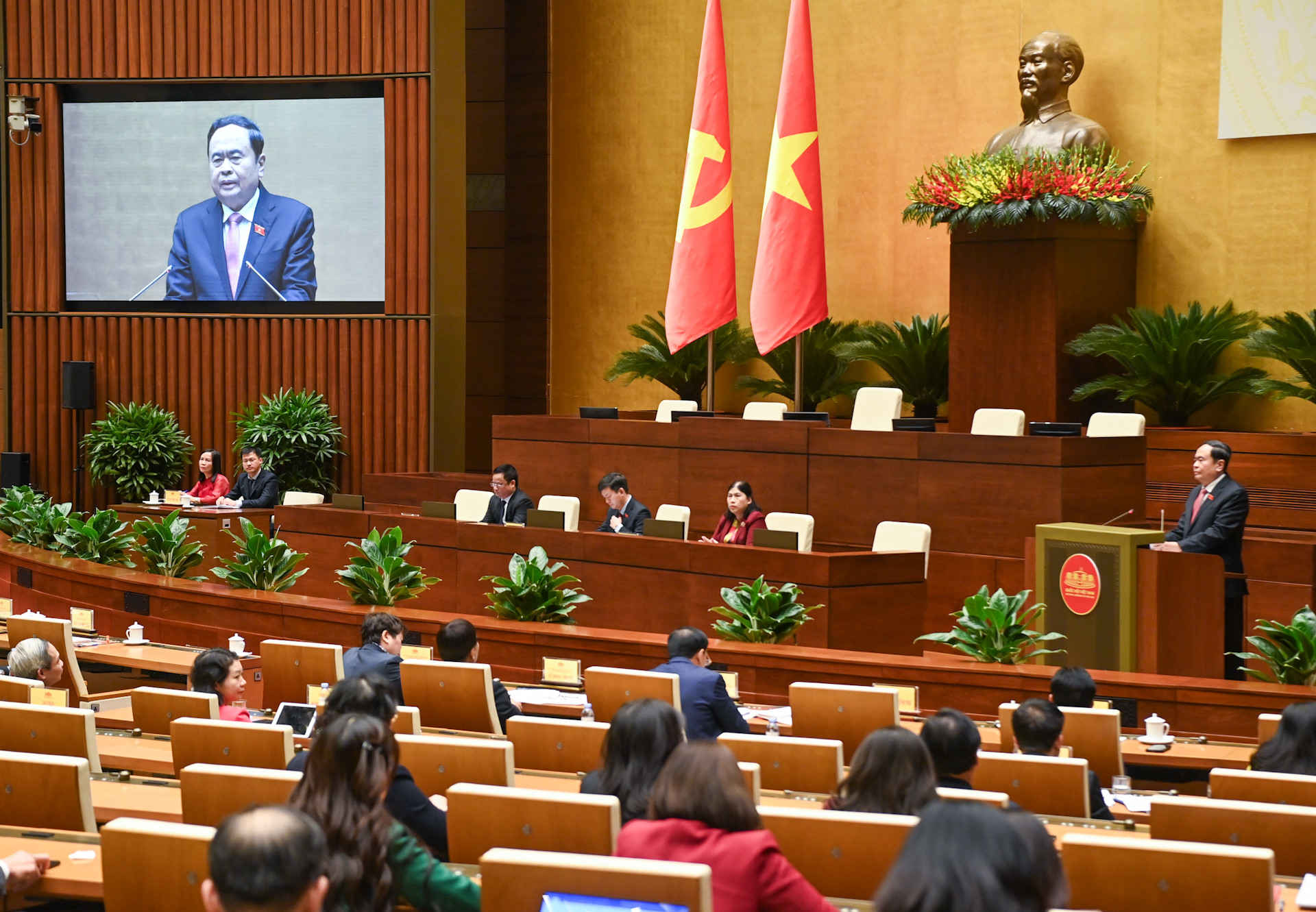 Chủ tịch Quốc hội Trần Thanh Mẫn phát biểu chỉ đạo hội nghị.