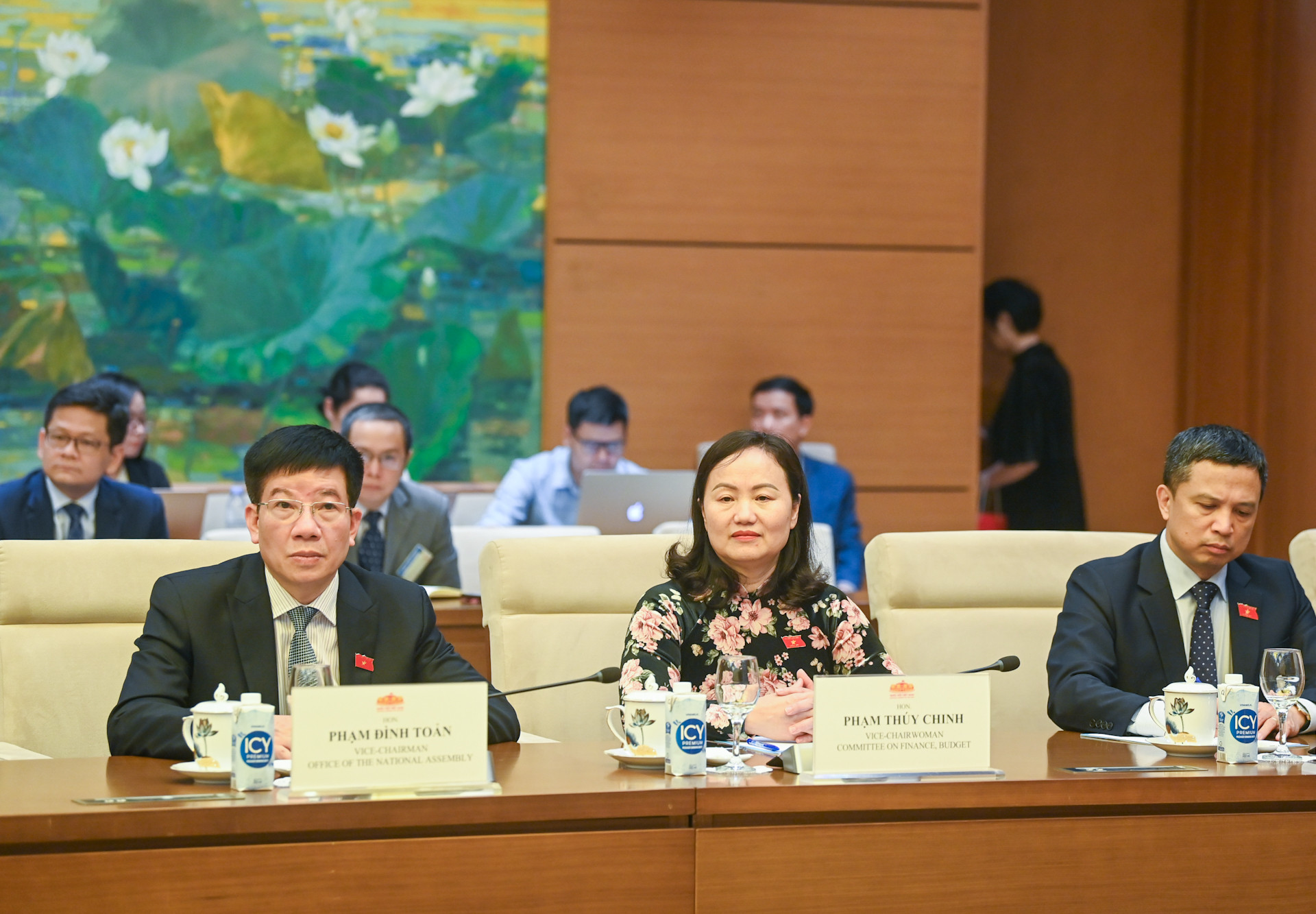 Các đại biểu Quốc hội Việt Nam dự hội đàm.