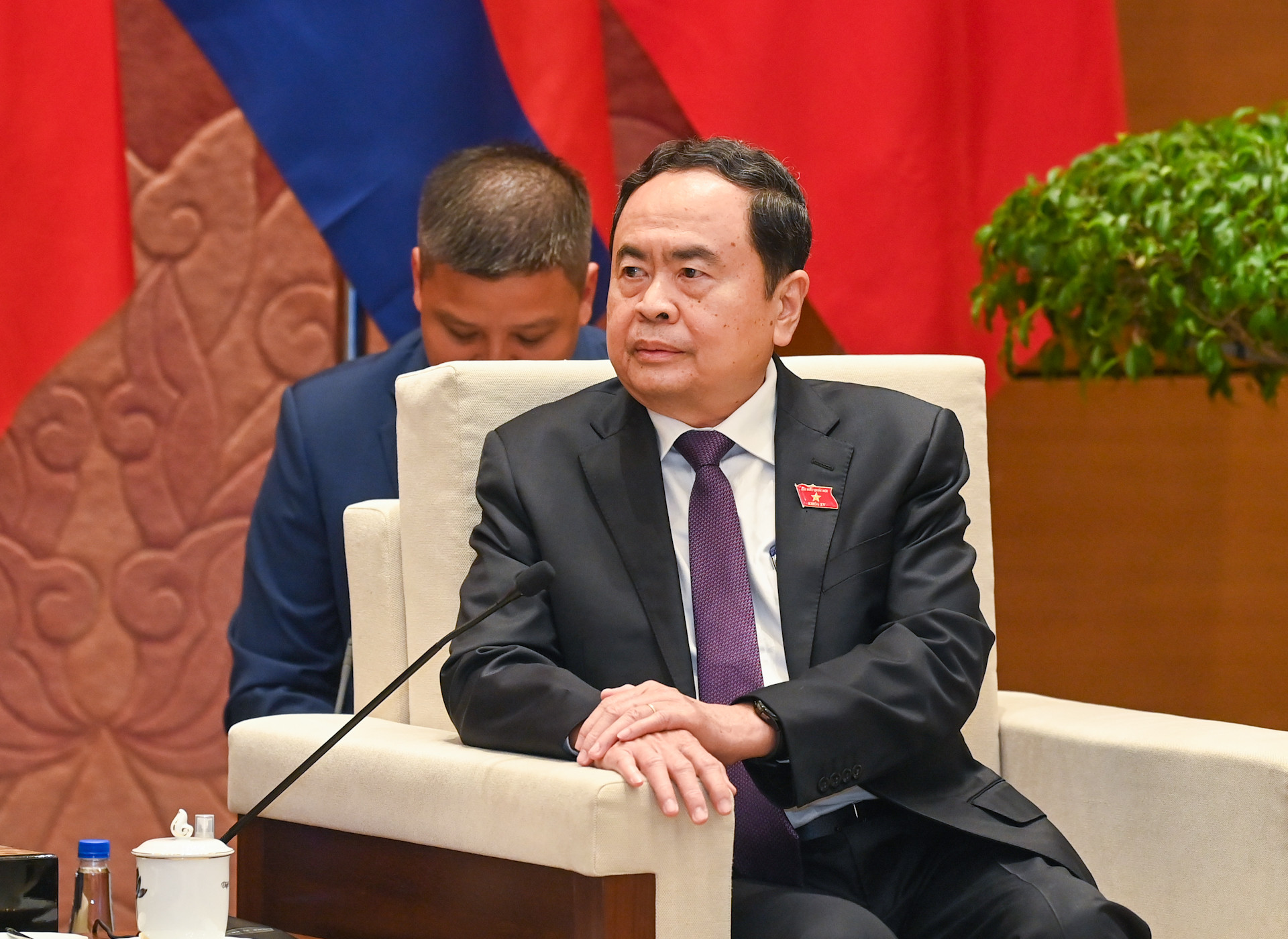 Chủ tịch Quốc hội Trần Thanh Mẫn phát biểu tại buổi tiếp kiến.