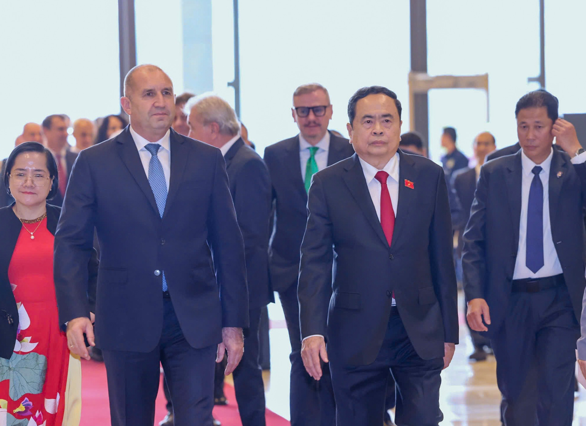 Chủ tịch Quốc hội Trần Thanh Mẫn và Tổng thống Cộng hòa Bulgaria Rumen Radev.