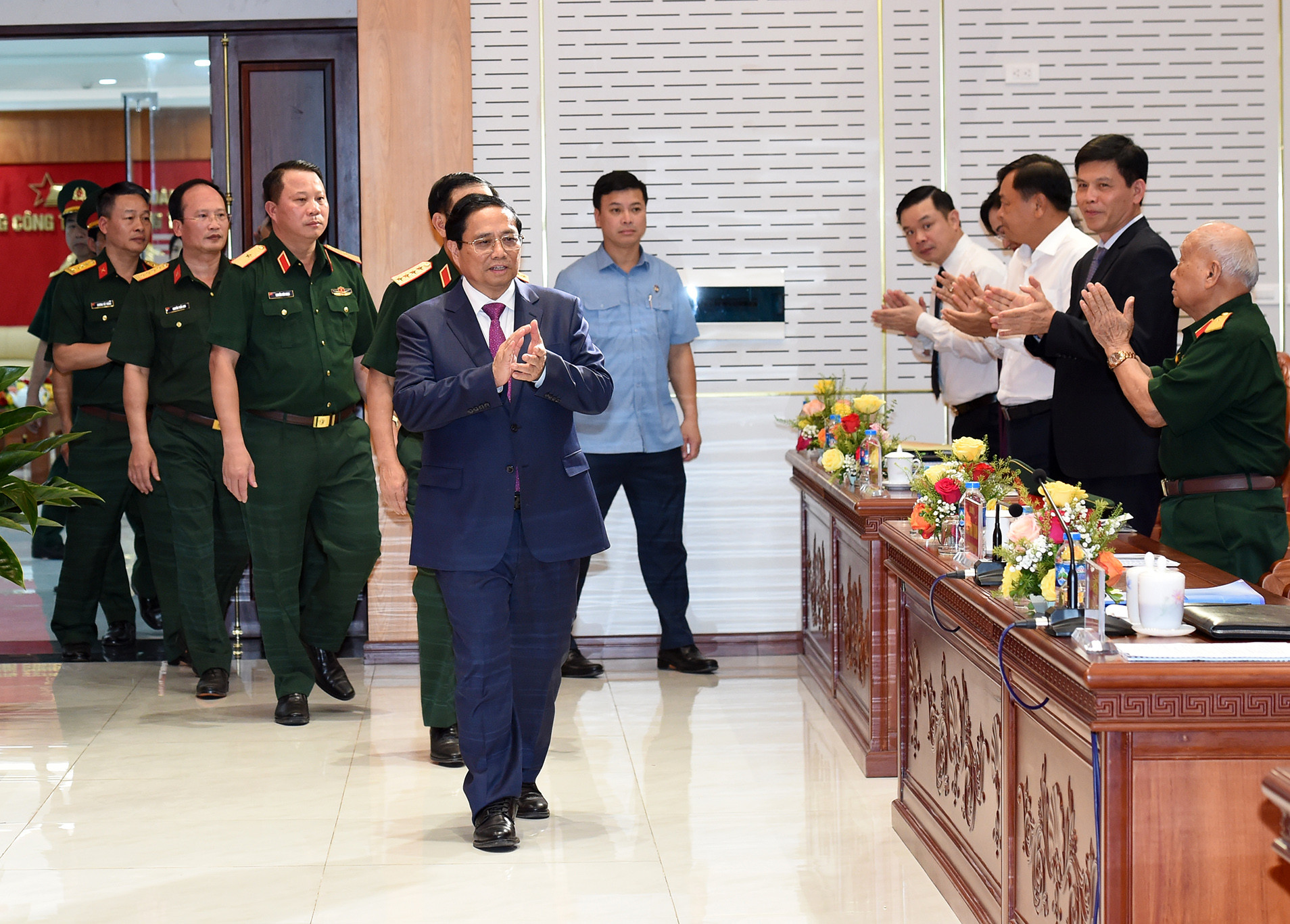 Thủ tướng Phạm Minh Chính thăm và làm việc với Binh đoàn 12-Tổng Công ty Xây dựng Trường Sơn.