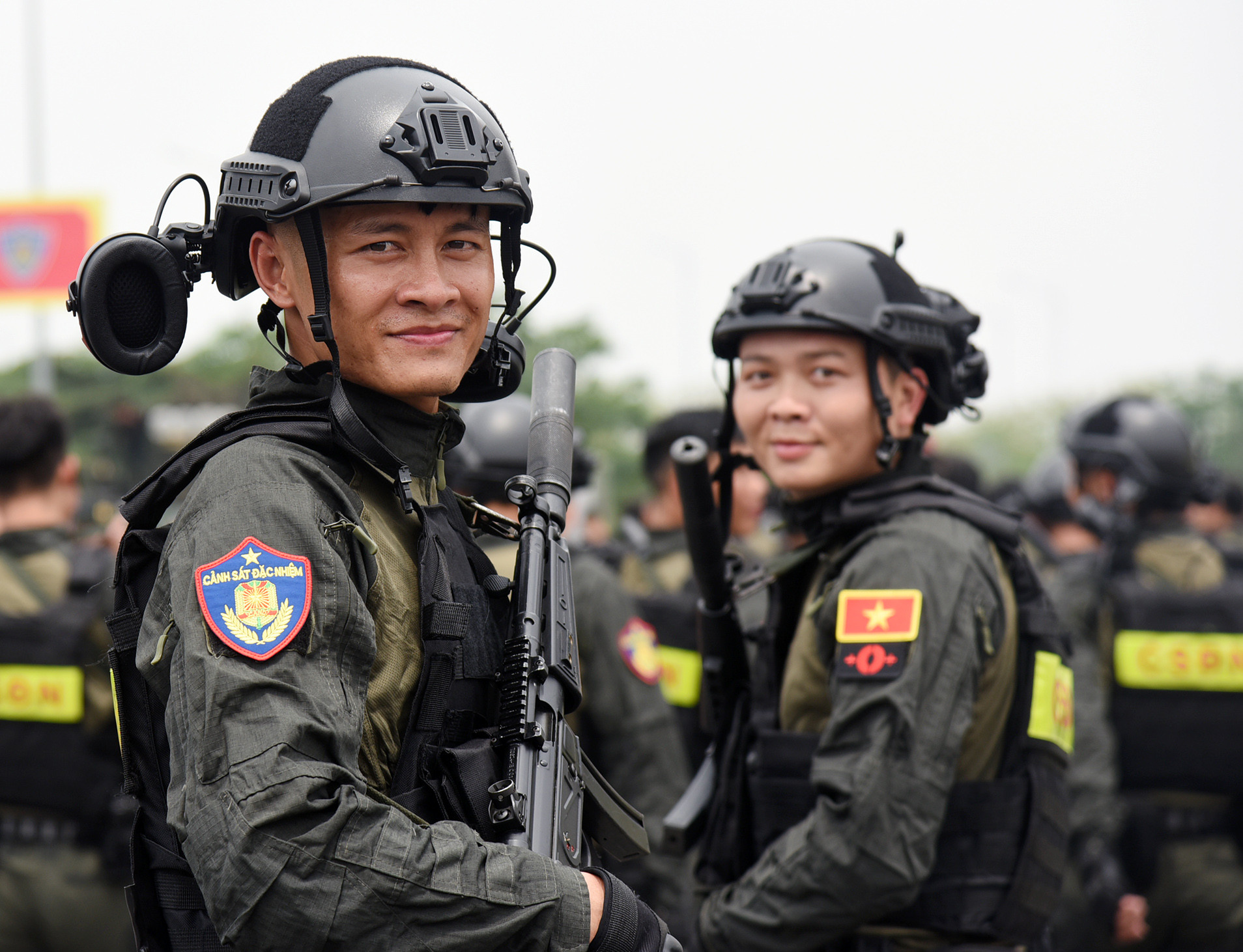 Hình ảnh cán bộ, chiến sĩ cảnh sát đặc nhiệm.