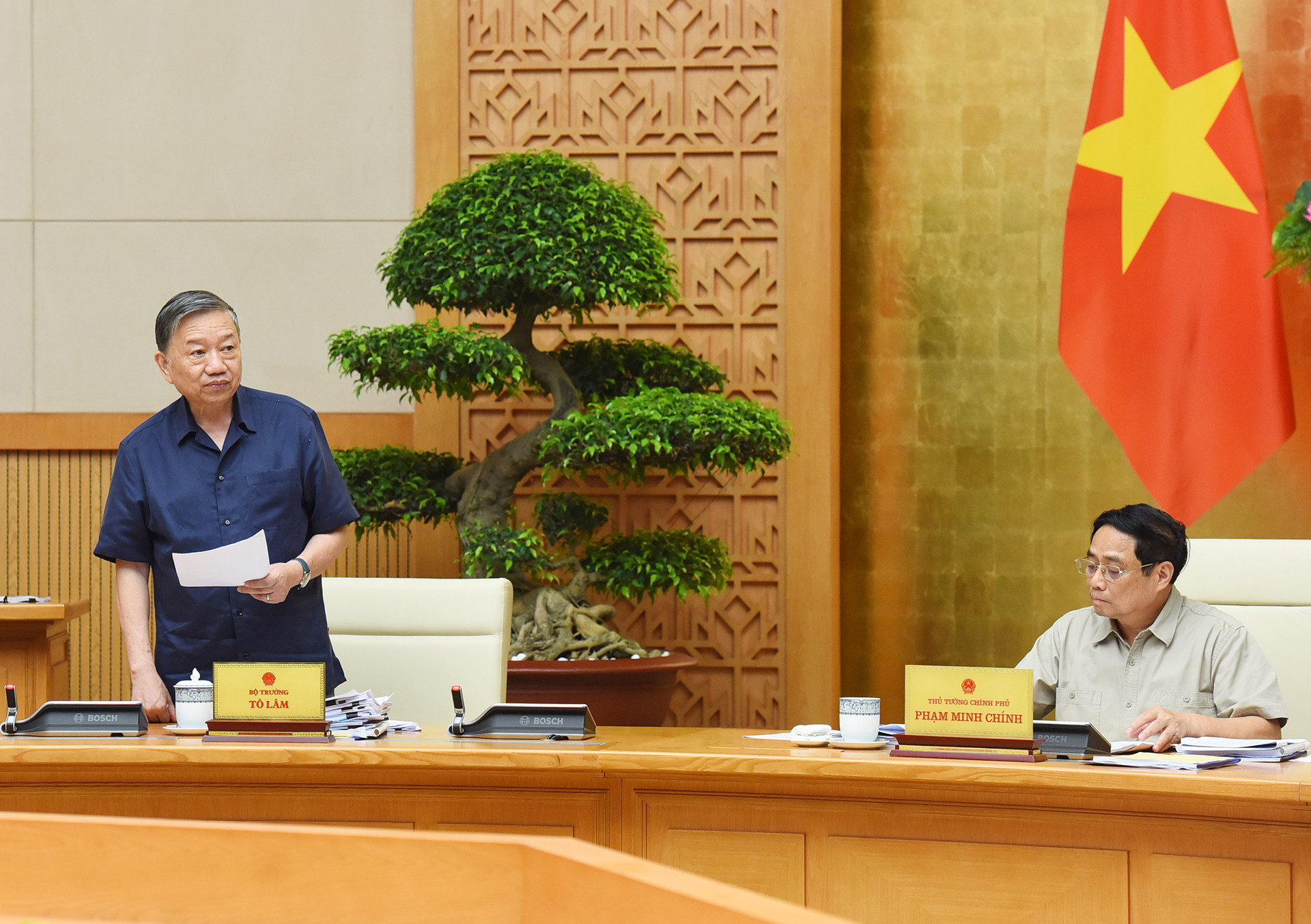 Bộ trưởng Công an Tô Lâm phát biểu.