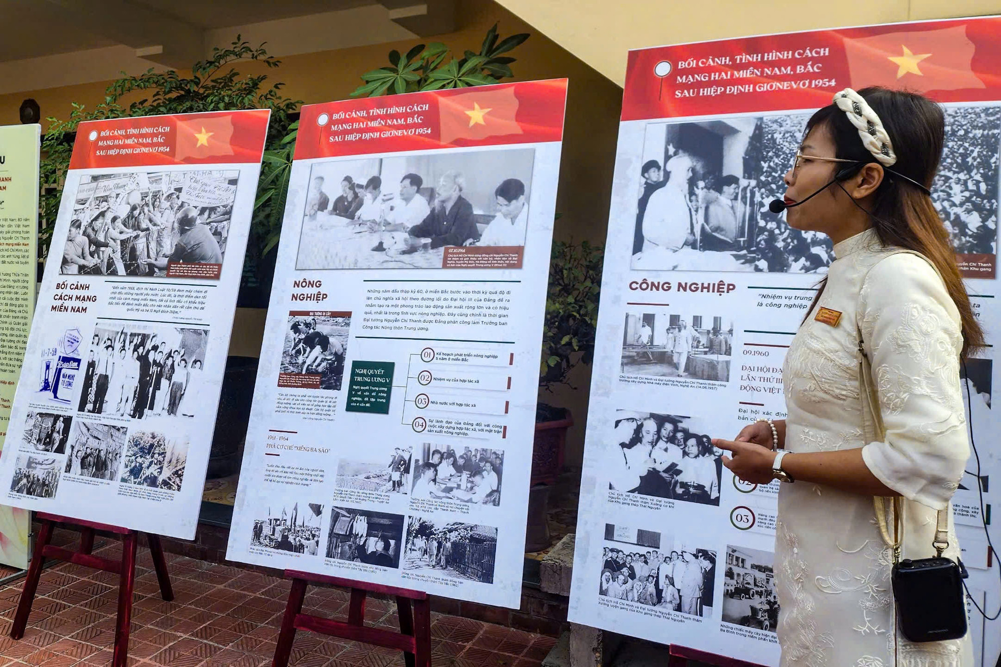 Những bức ảnh và hiện vật được trưng bày tại Bảo tàng Đại tướng Nguyễn Chí Thanh, sáng 1/1/2025.