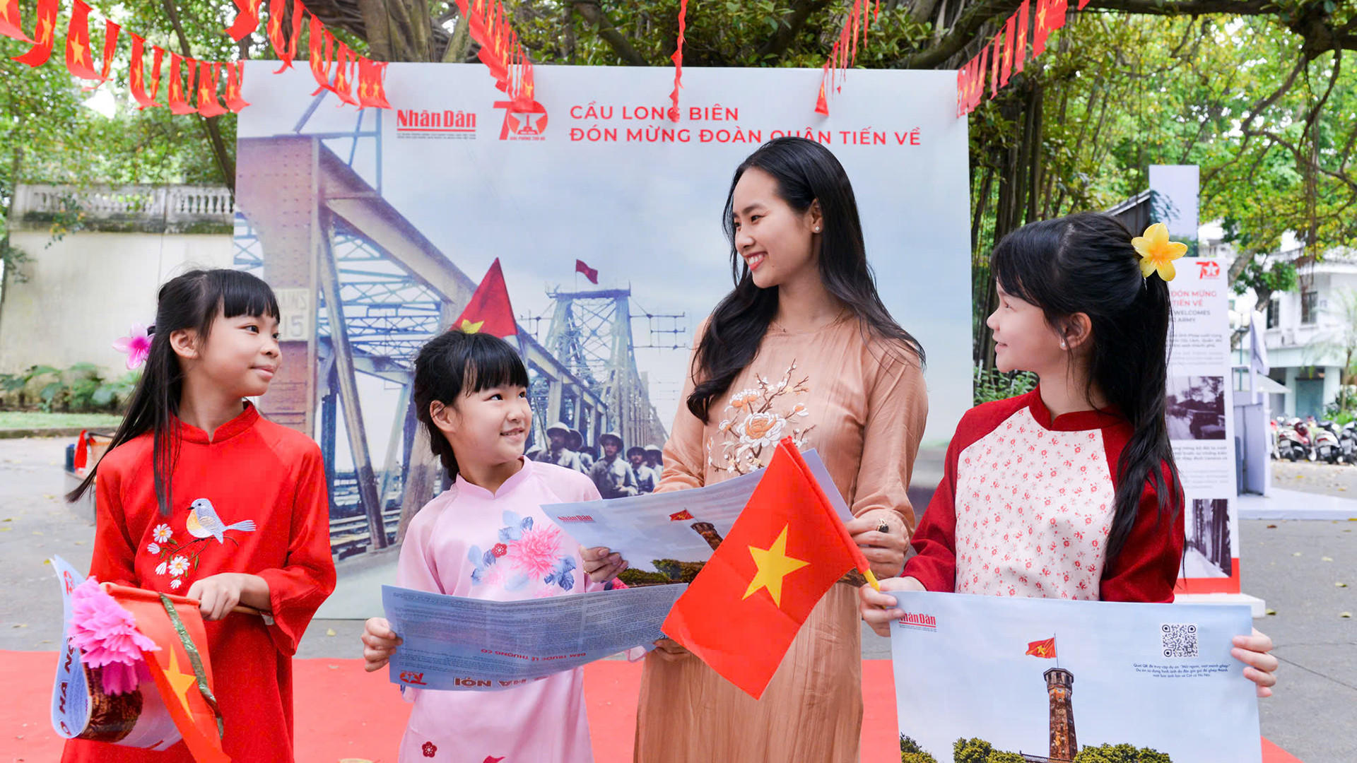 Những không gian khác tại Triển lãm tương tác Cột cờ Hà Nội của Báo Nhân Dân. (Ảnh THẾ ĐẠI)