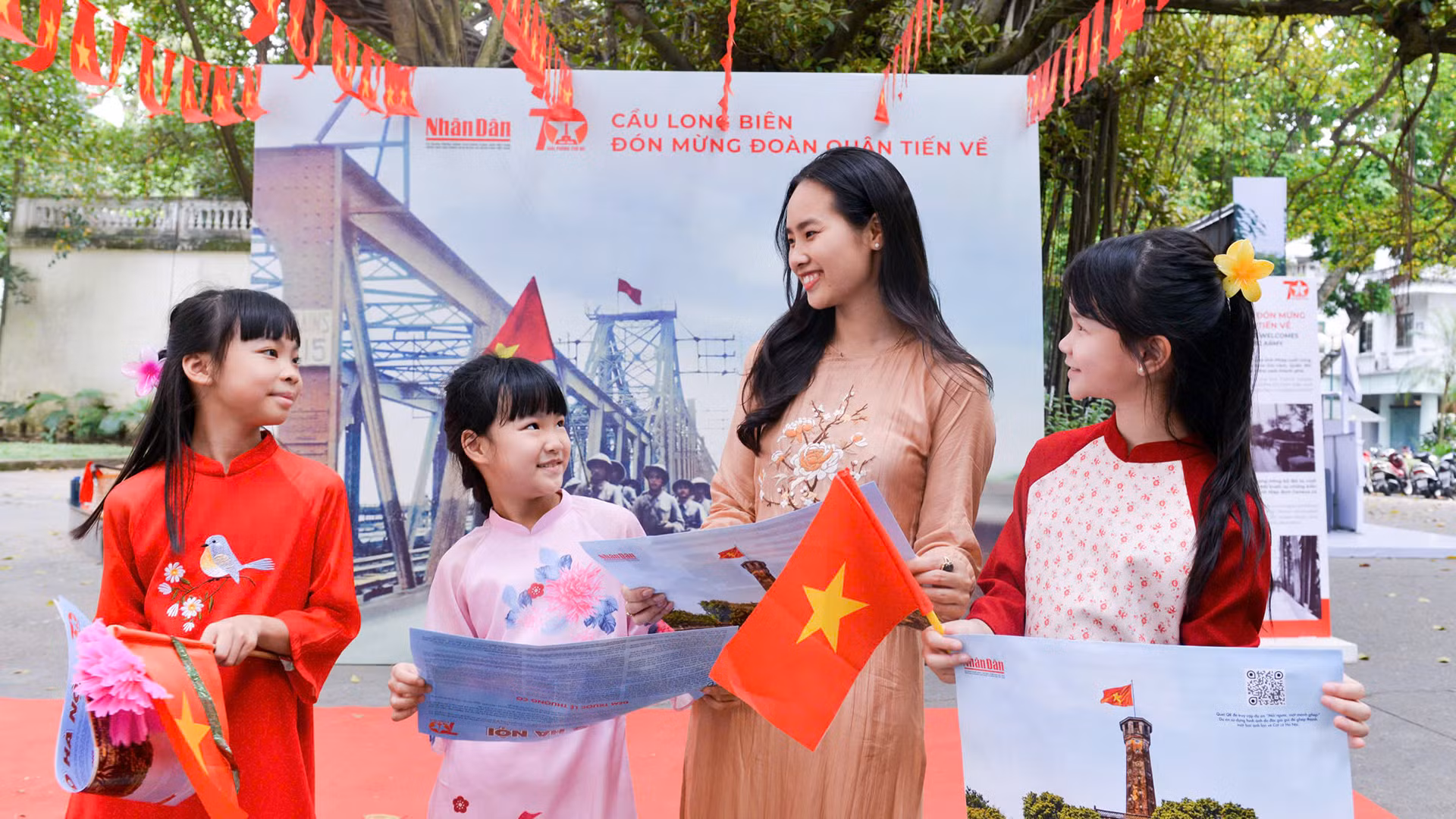 Những không gian khác tại Triển lãm tương tác Cột cờ Hà Nội của Báo Nhân Dân. (Ảnh THẾ ĐẠI)