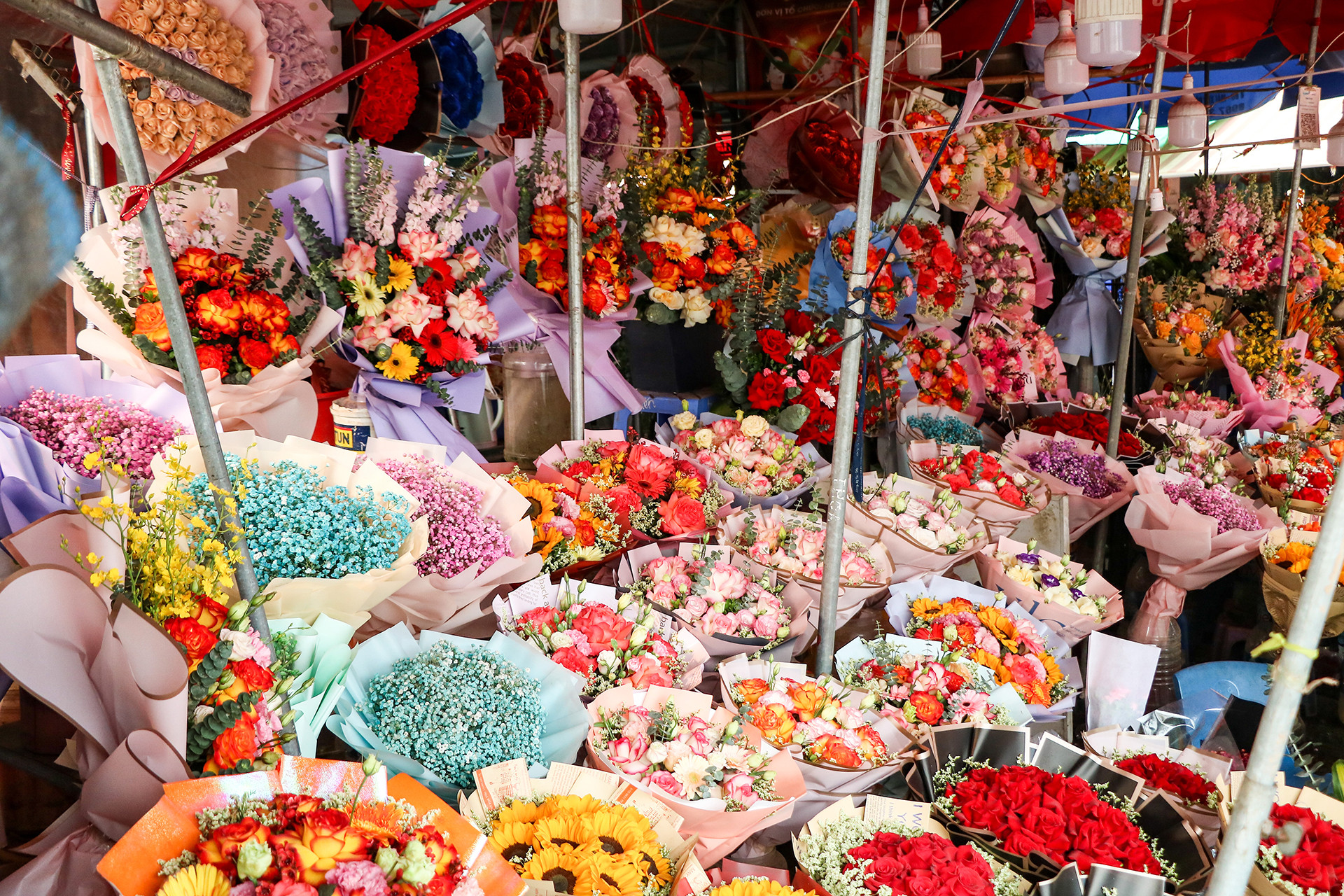 [Ảnh] Chợ hoa Quảng An ngập tràn sắc màu dịp 8/3 ảnh 6