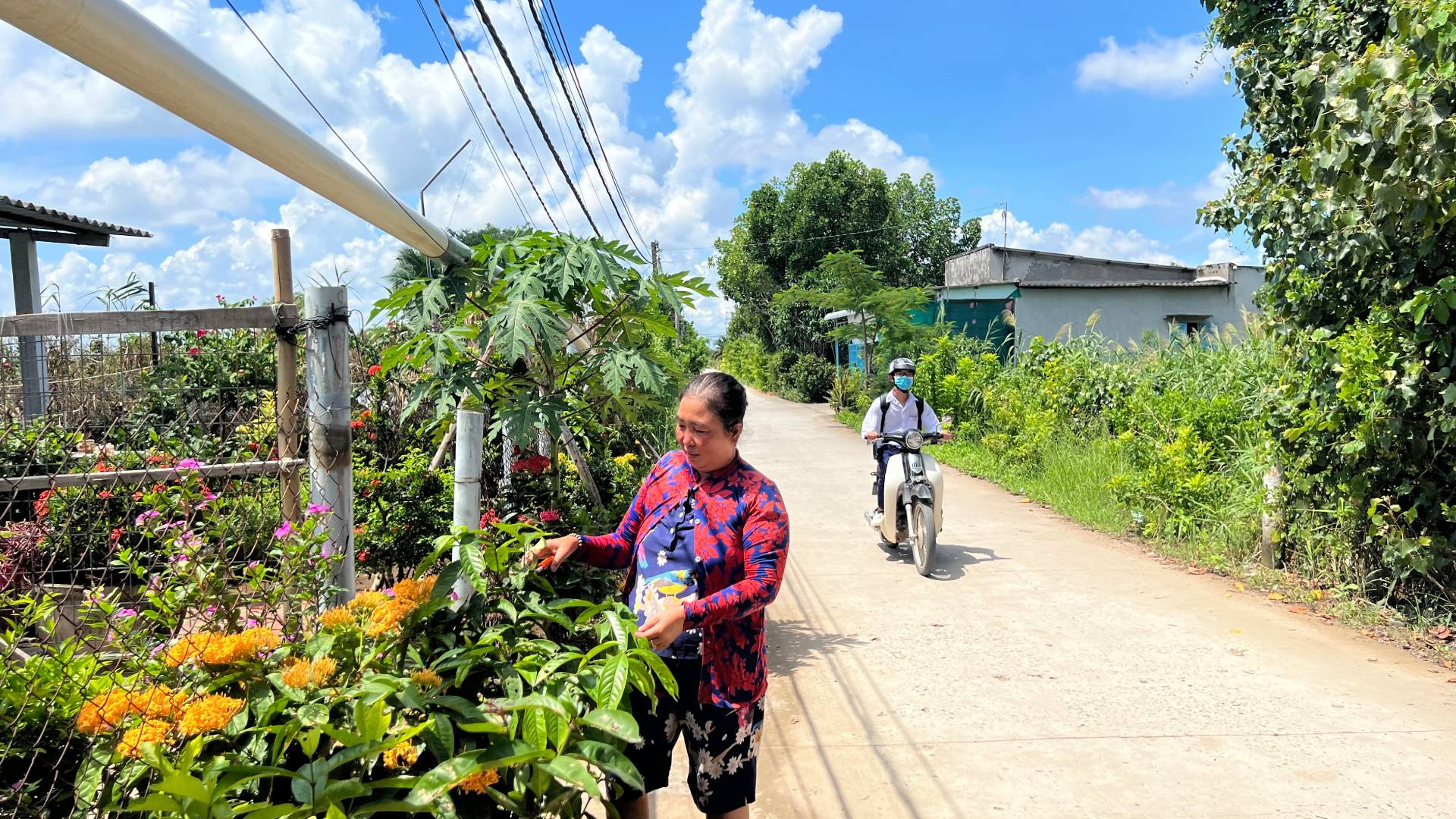 Gia đình bà Nguyễn Thị Thanh Thủy rất tích cực đóng góp xây dựng nông thôn mới.