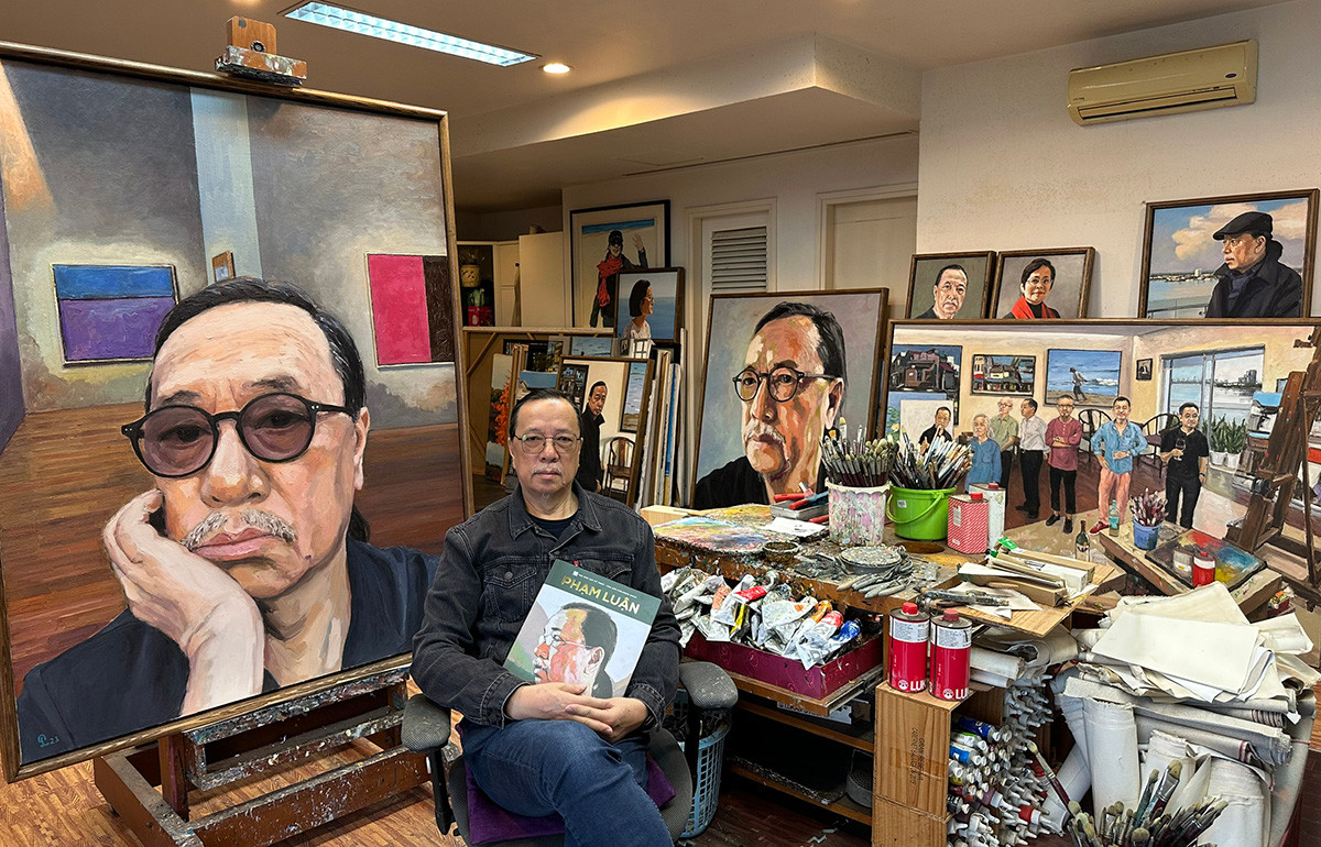 Phòng tranh của họa sĩ Phạm Luận.