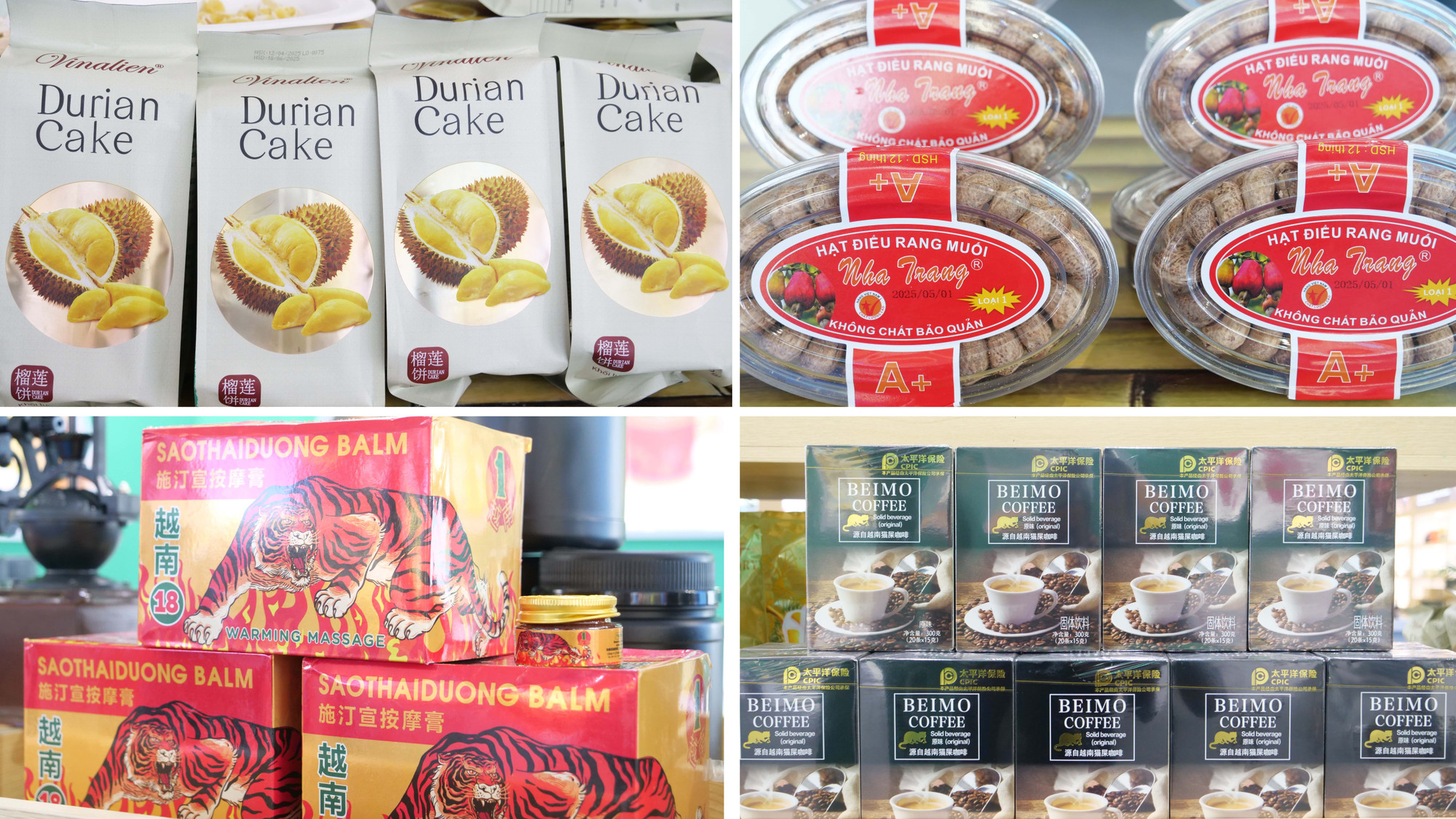 Một số sản phẩm Việt Nam được giới thiệu tại Hội chợ.