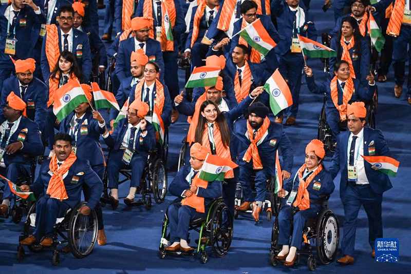 Đoàn thể thao người khuyết tật Ấn Độ.