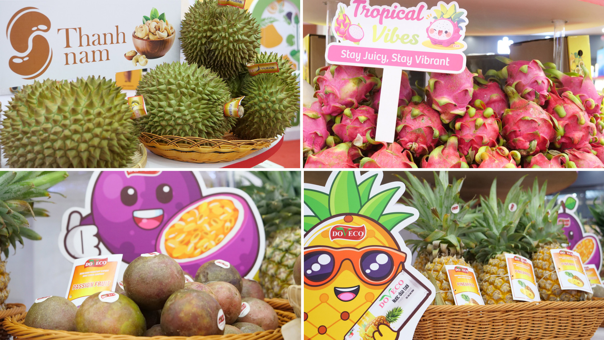 Vượt qua quãng đường hàng ngàn cây số, nhưng các sản phẩm trái cây vẫn bảo đảm độ tươi ngon.