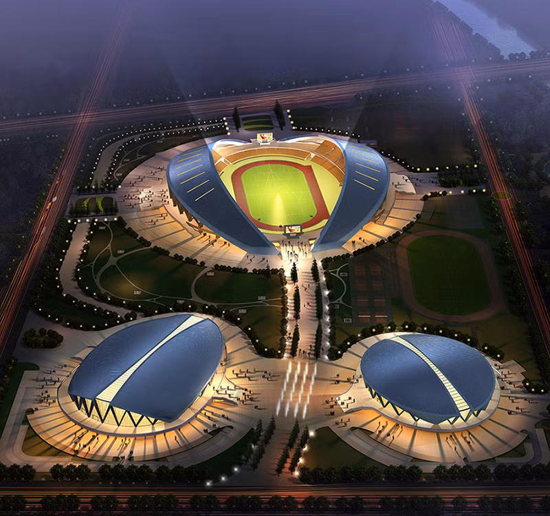 Nhà thi đấu Trung tâm thể thao Kim Hoa.