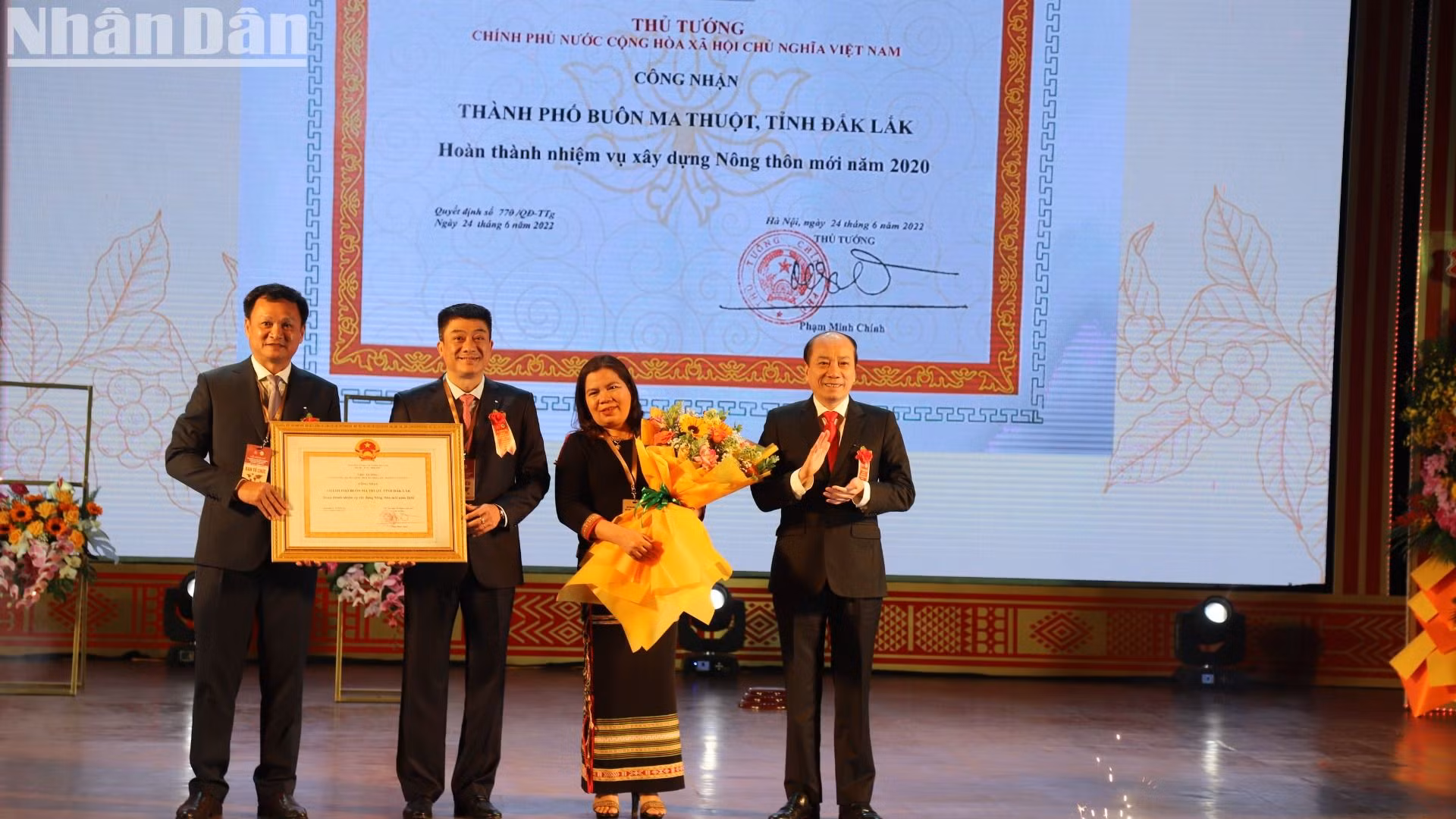 Năm 2020, thành phố Buôn Ma Thuột được Thủ tướng Chính phủ công nhận hoàn thành nhiệm vụ xây dựng nông thôn mới. Năm 2020, thành phố Buôn Ma Thuột được Thủ tướng Chính phủ công nhận hoàn thành nhiệm vụ xây dựng nông thôn mới.