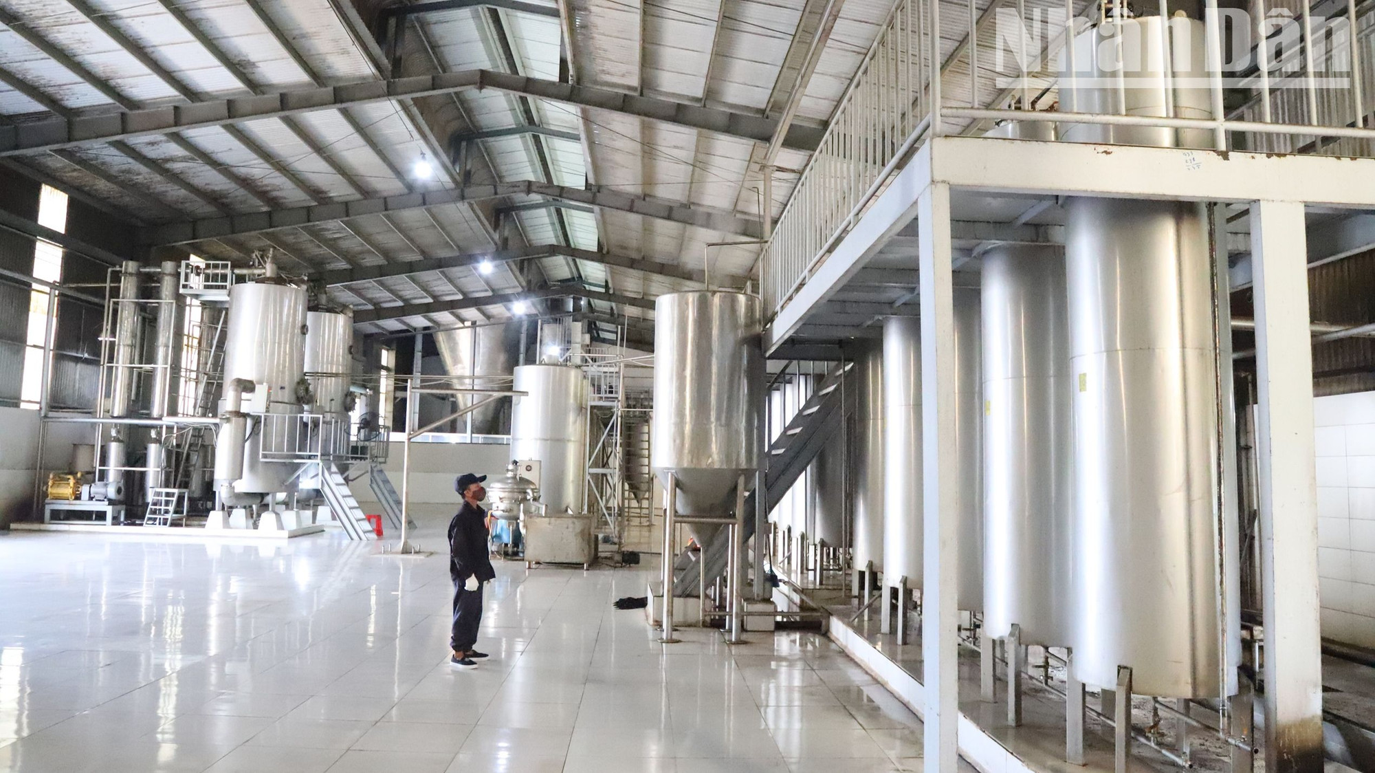 Công ty cà-phê Mỹ Việt tại Khu công nghiệp Hòa Phú, thành phố Buôn Ma Thuột đầu tư dây chuyền sản xuất cà-phê hòa tan hiện đại.