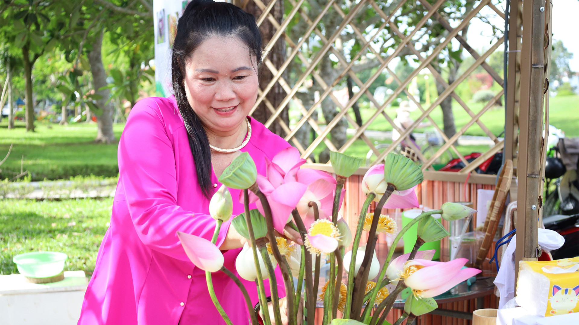 "Đầu bếp" trình bày tại hội thi.