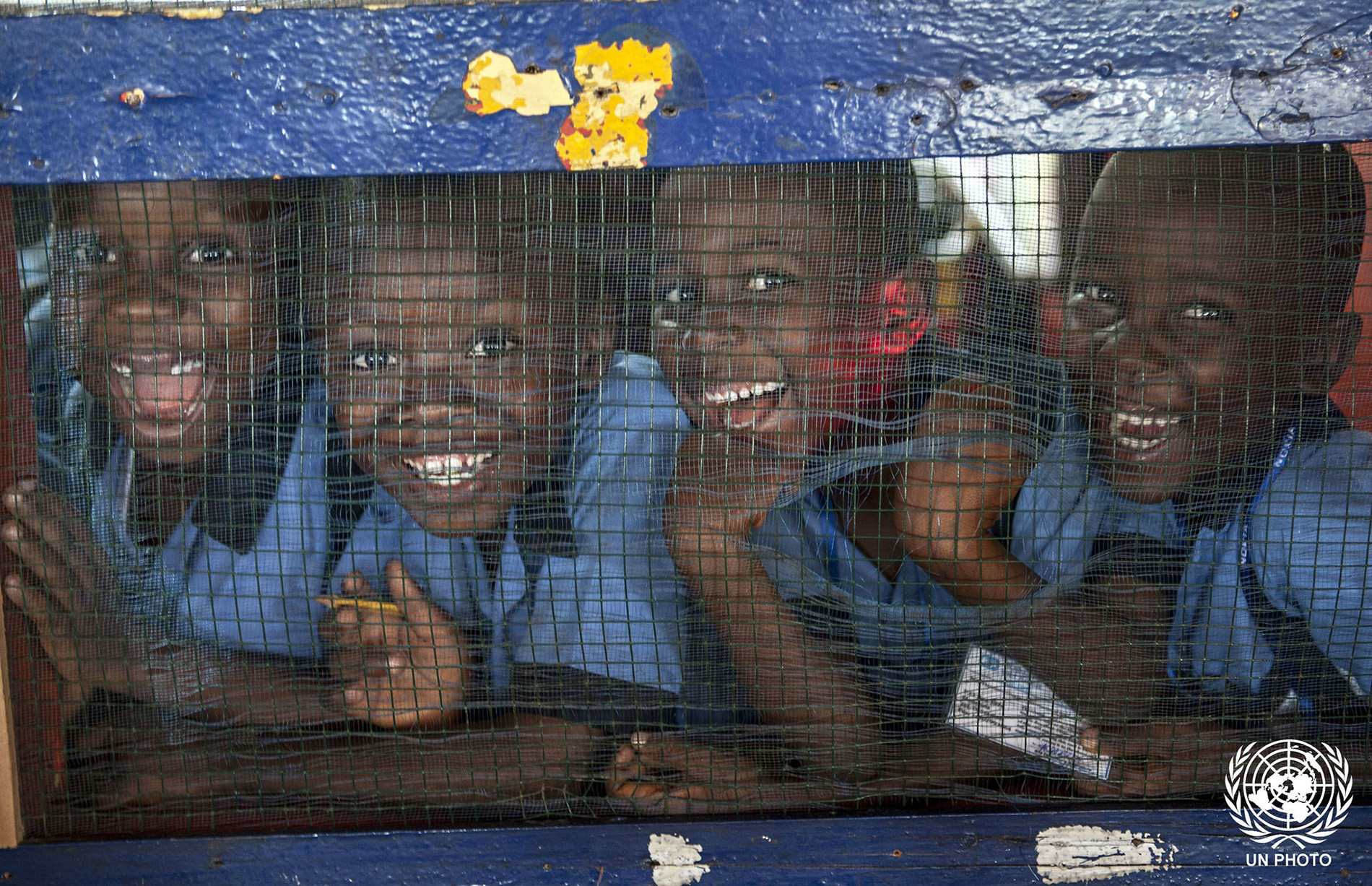 Các học sinh của Trường Herman Gmeiner ở Làng trẻ em SOS, Monrovia, Liberia, ngày 24/10/2012.