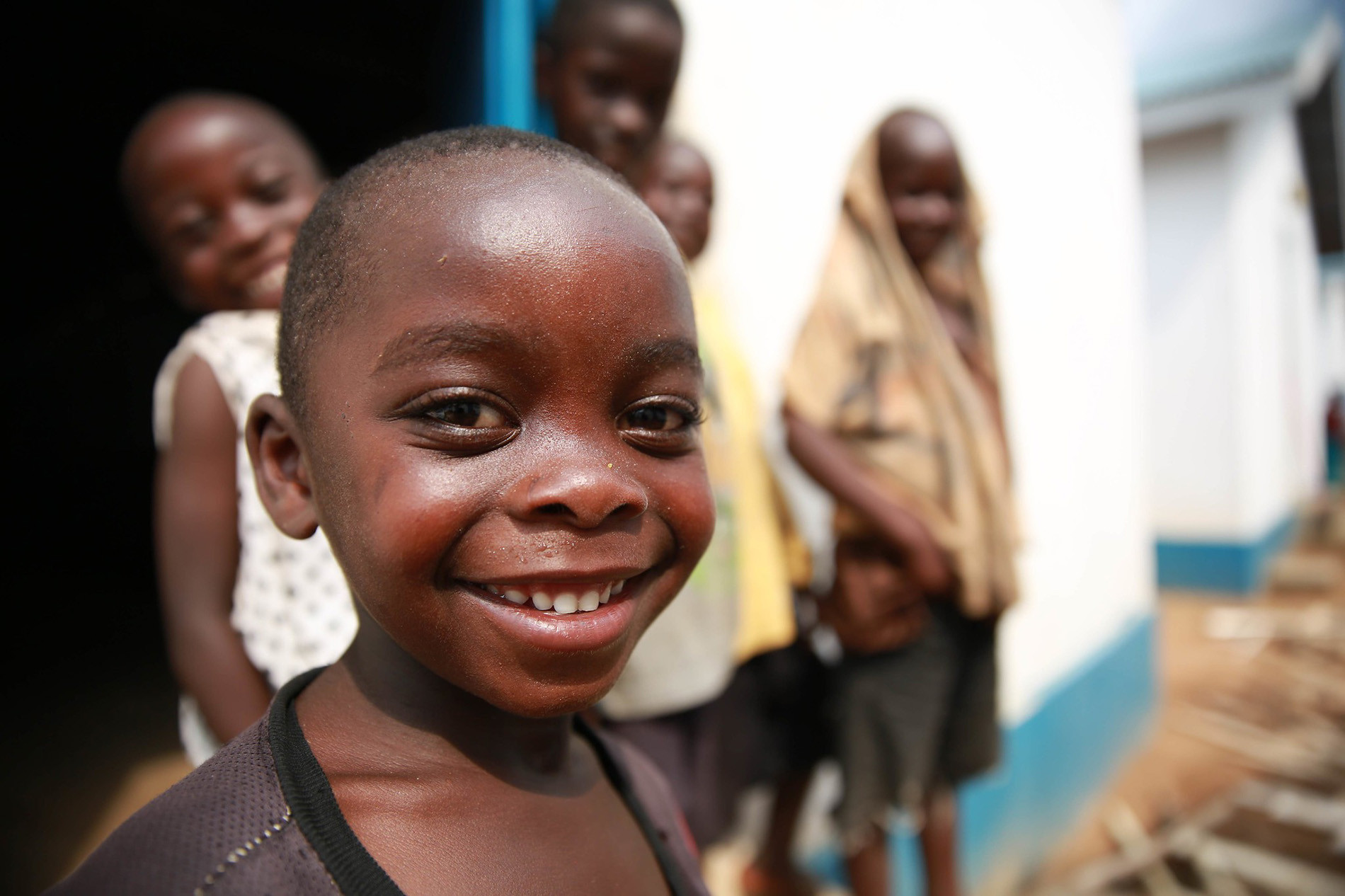 Nụ cười trẻ thơ tại Kinshasa, Cộng hòa Congo, ngày 14/12/2014.