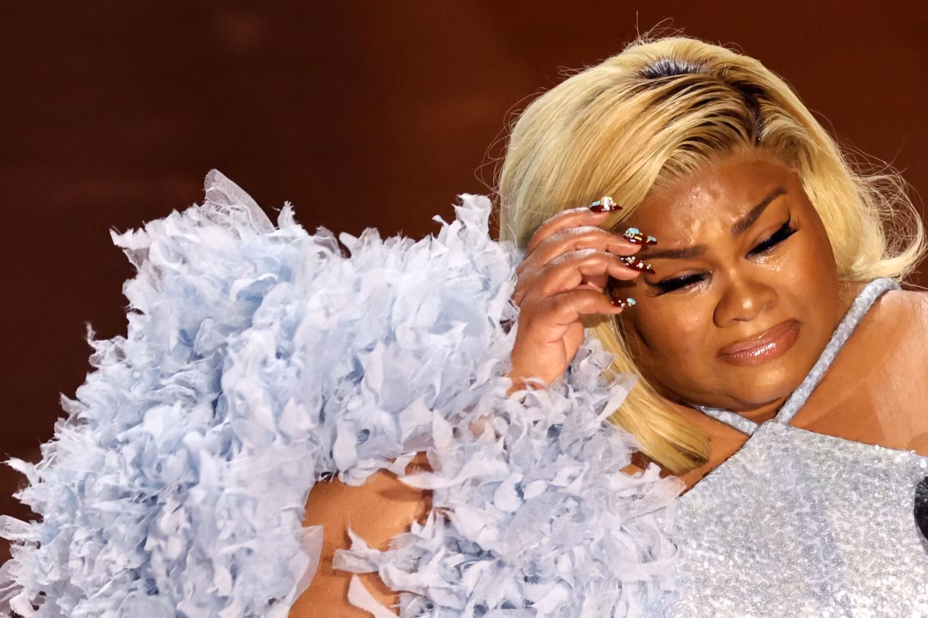 Những giọt nước mắt hạnh phúc của Da'Vine Joy Randolph khi cô được vinh danh trong hạng mục Nữ diễn viên phụ xuất sắc nhất. (Ảnh: Reuters)