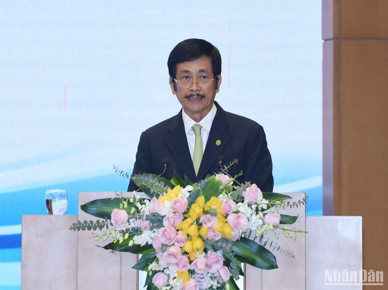 Ông Bùi Thành Nhơn Chủ tịch HĐQT Công ty CP Tập đoàn địa ốc Nova (Novaland) phát biểu.