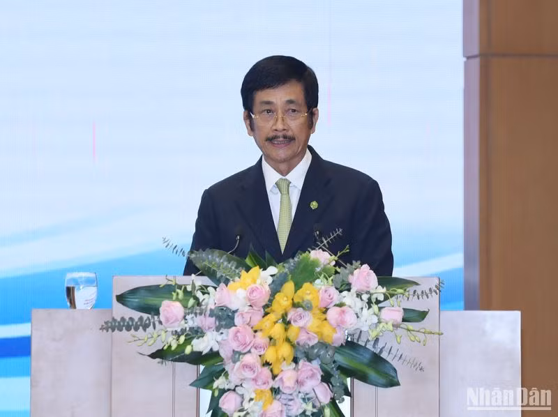 Ông Bùi Thành Nhơn Chủ tịch HĐQT Công ty CP Tập đoàn địa ốc Nova (Novaland) phát biểu.