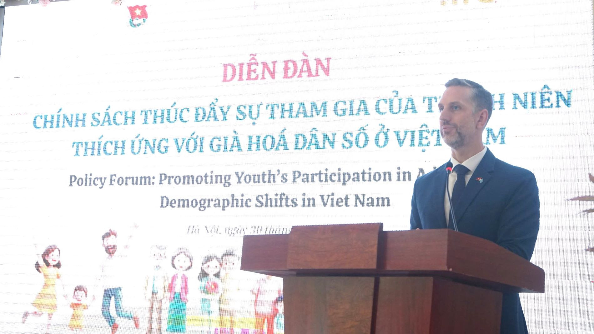 Trưởng đại diện Quỹ Dân số Liên hợp quốc tại Việt Nam (UNFPA), ông Matthew David Jackson. (Ảnh: PV)
