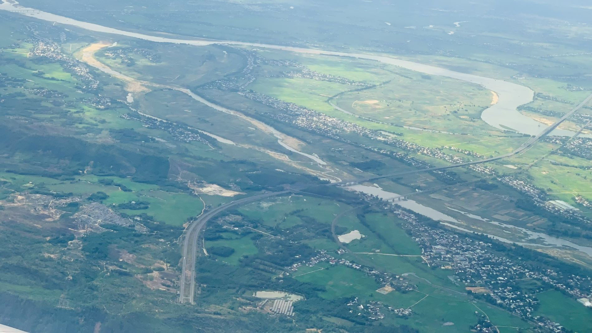 Sóc Sơn, Hà Nội nhìn từ trên cao. (Ảnh: HNV)