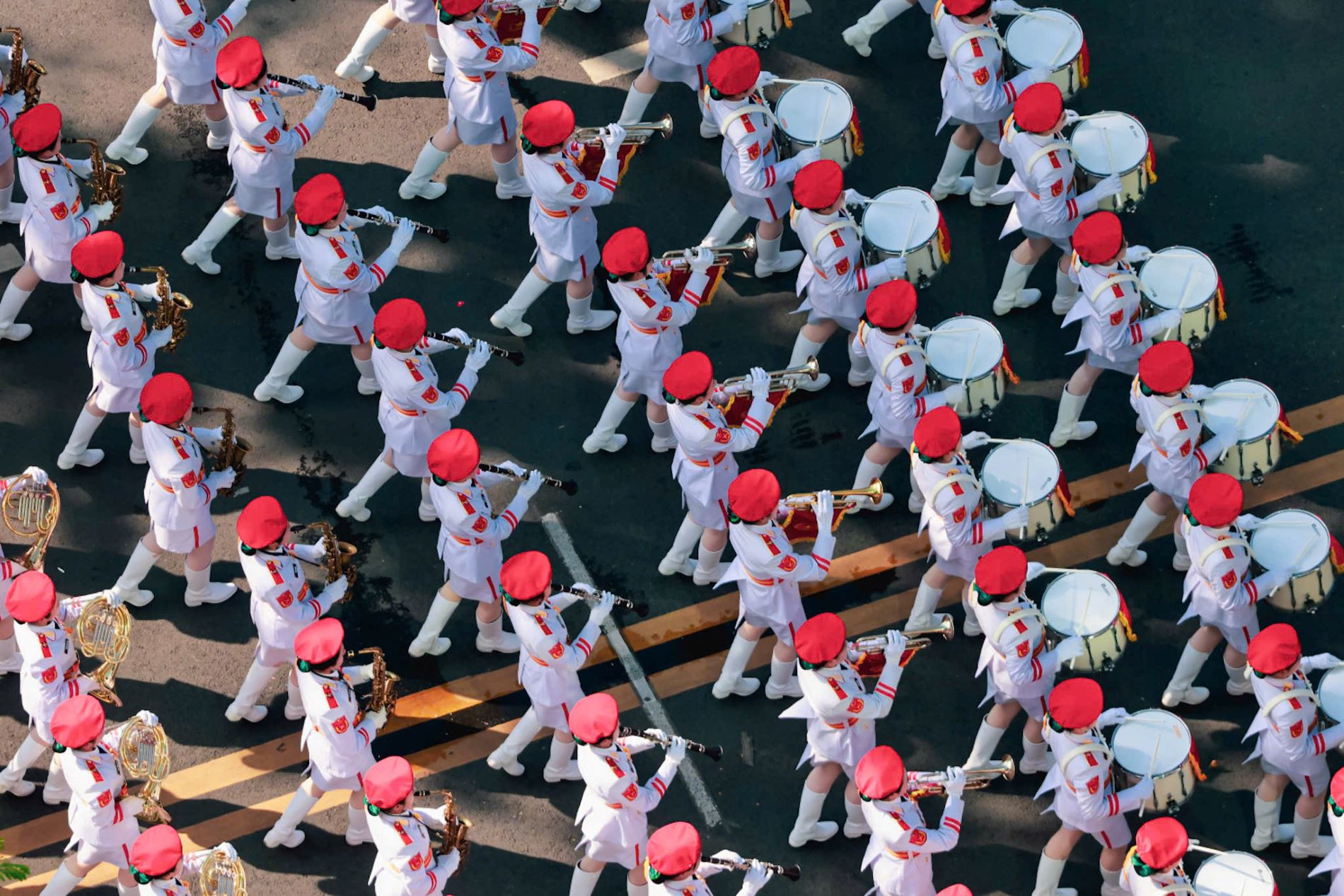 [Ảnh] Mãn nhãn với hình ảnh các khối diễu binh, diễu hành nhìn từ trên cao ảnh 3