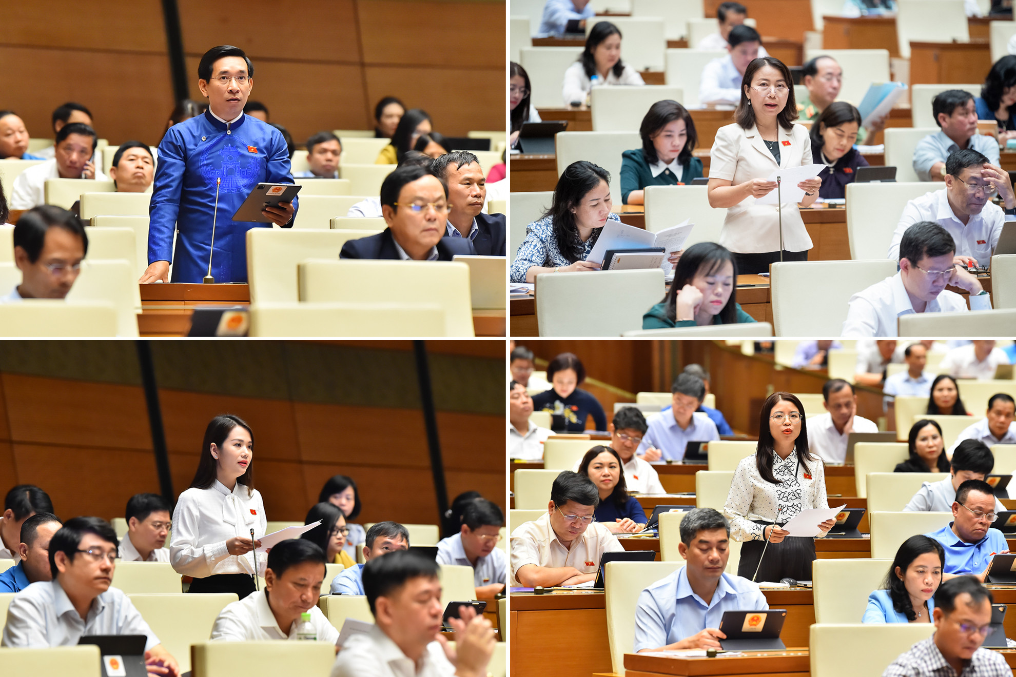 Với tinh thần thảo luận, tranh luận sôi nổi, thẳng thắn, các đại biểu Quốc hội đã có nhiều ý kiến tâm huyết, gắn liền với thực tiễn liên quan đến dự án Luật Tài nguyên nước (sửa đổi) và dự án Luật Nhà ở (sửa đổi).