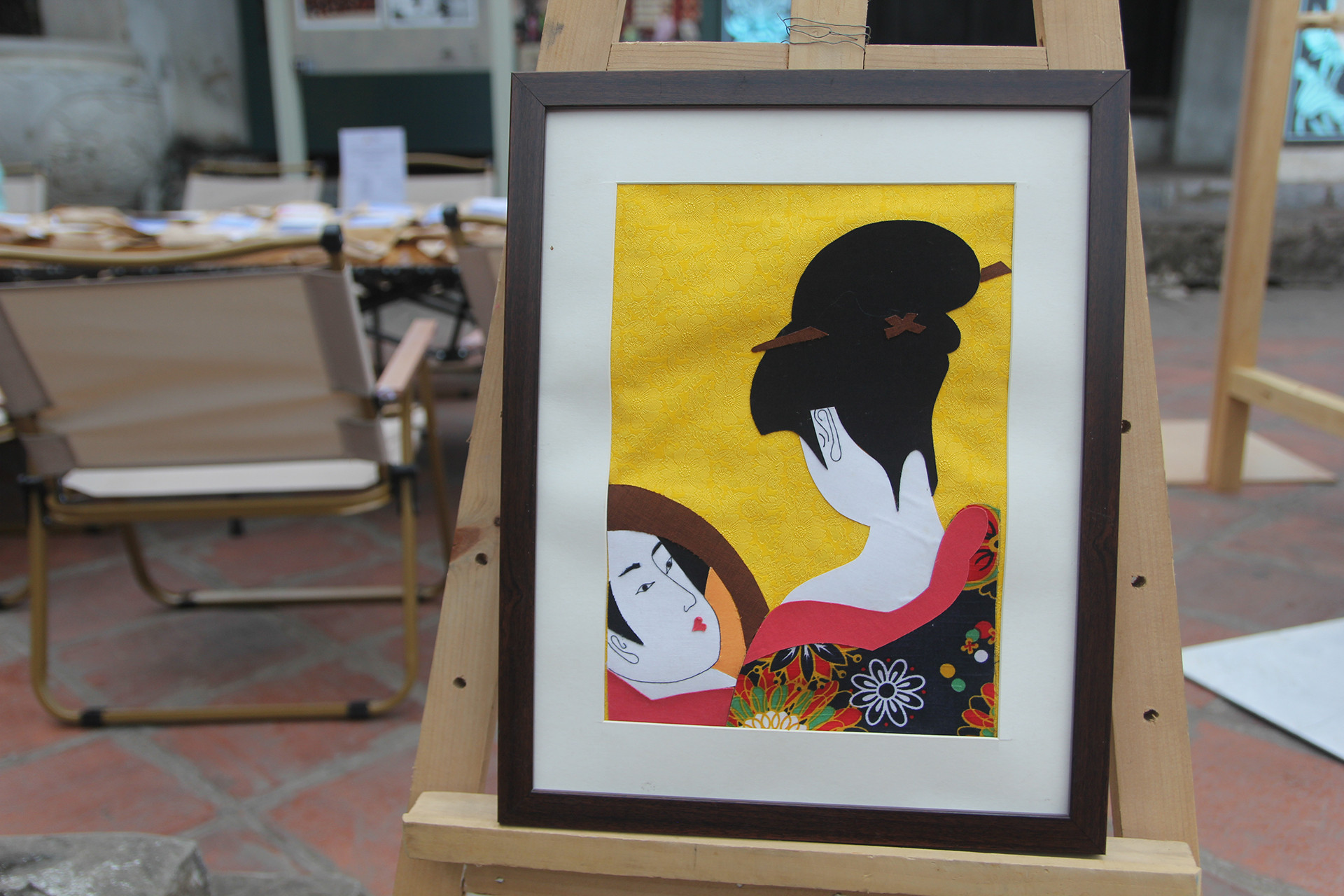 Dòng tranh Nhật Bản cũng truyền cảm hứng mạnh tới sản phẩm tranh của Vụn Art.