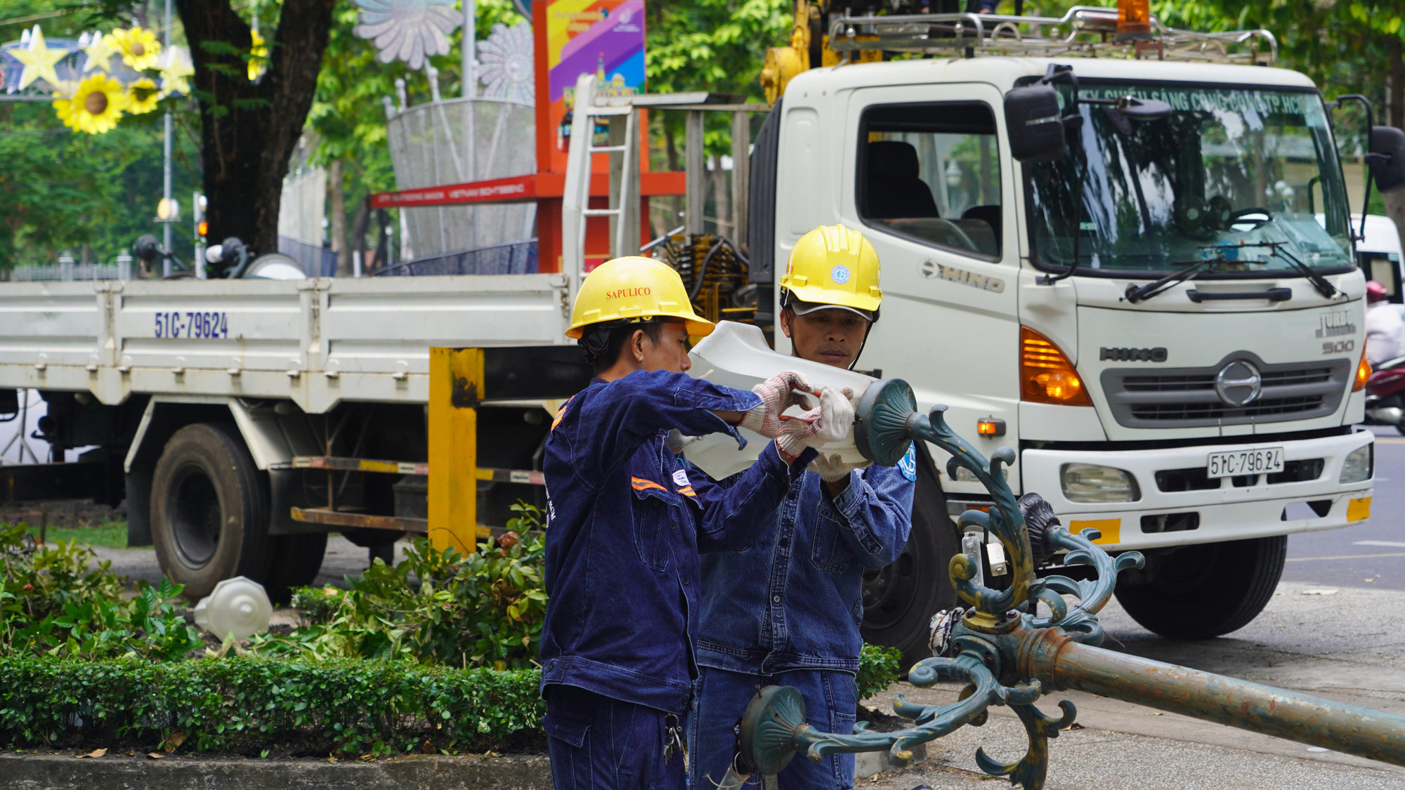 Hệ thống chiếu sáng đã được lắp đặt thay thế các hạng mục.