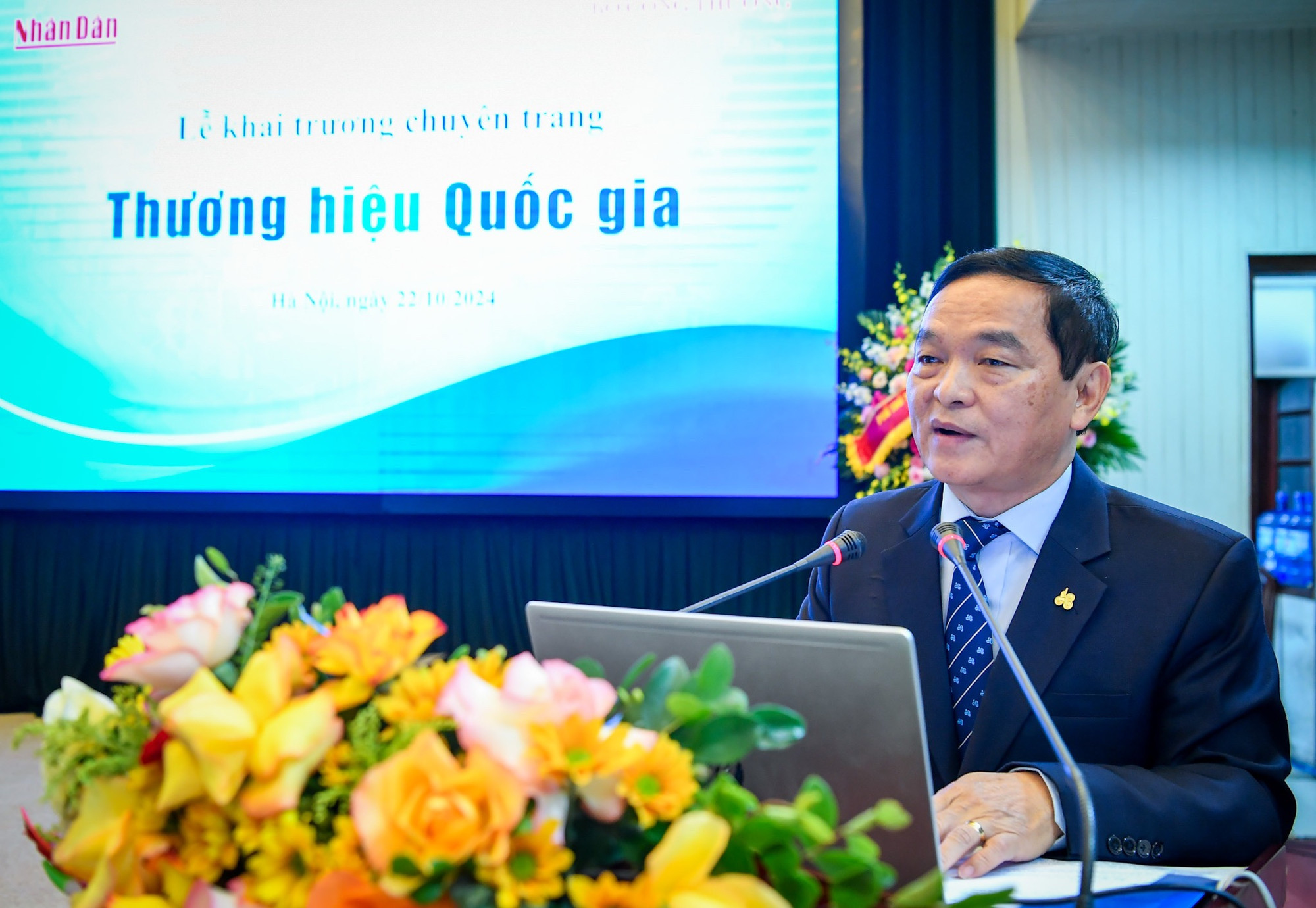 Ông Lê Viết Hải, Chủ tịch Hội đồng quản trị Tập đoàn Xây dựng Hòa Bình tại buổi lễ. (Ảnh: THÀNH ĐẠT) Ông Lê Viết Hải, Chủ tịch Hội đồng quản trị Tập đoàn Xây dựng Hòa Bình tại buổi lễ. (Ảnh: THÀNH ĐẠT)