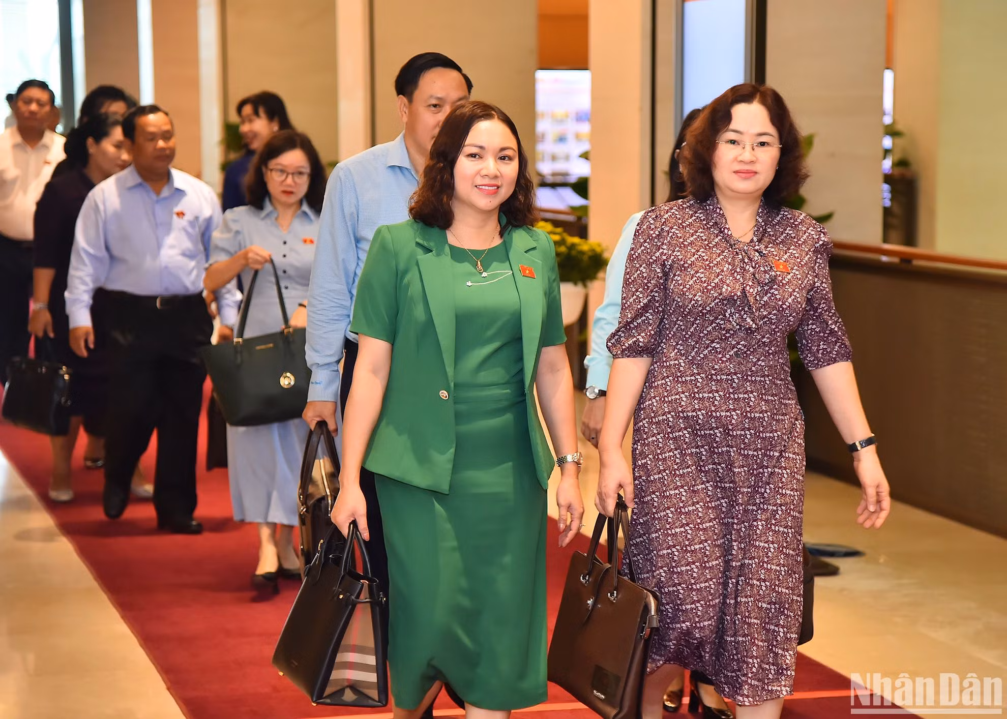 Các đại biểu Quốc hội tới dự phiên họp ngày 24/5.