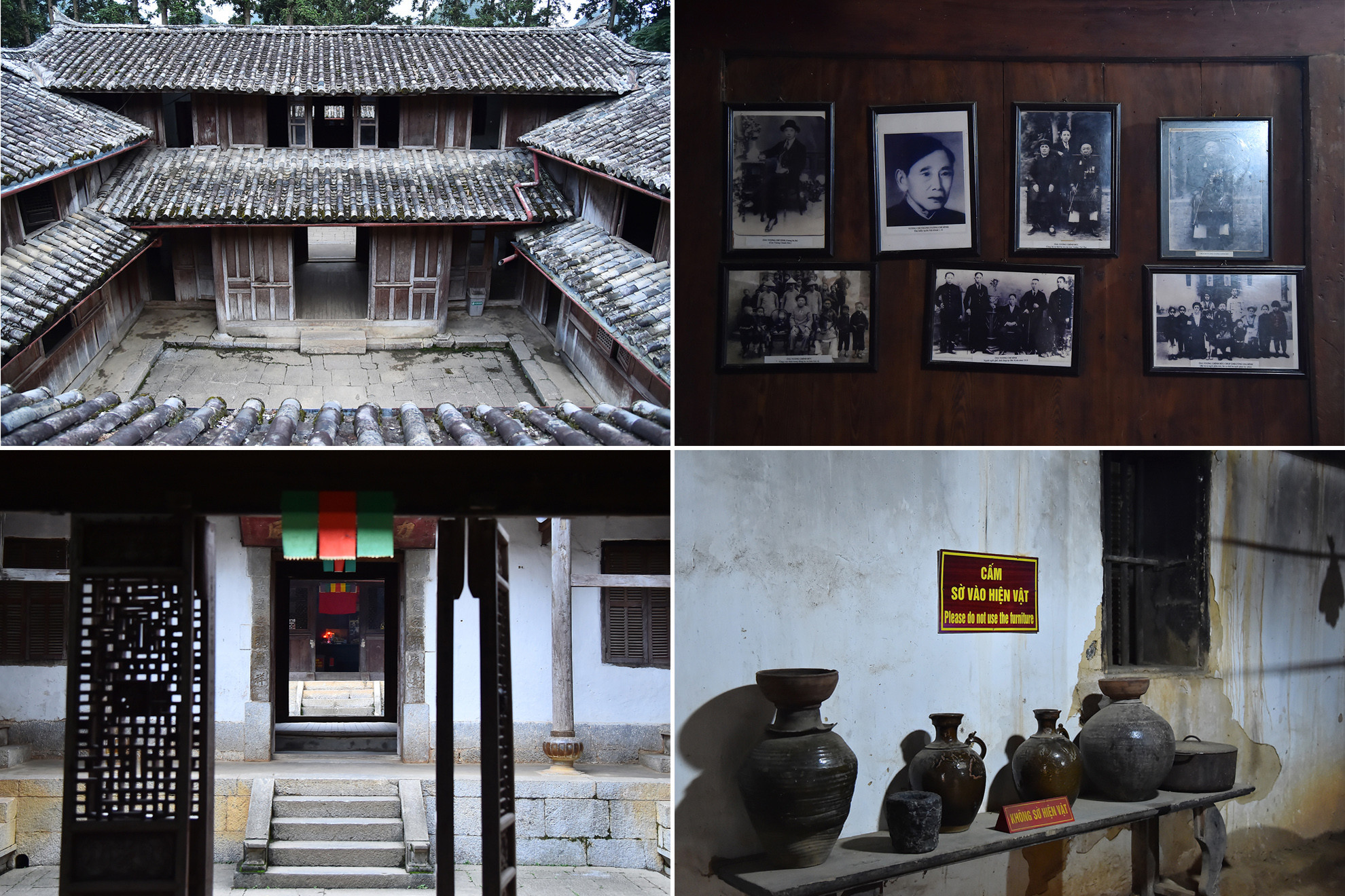 Kiến trúc bên trong Dinh thự họ Vương hết sức độc đáo, là sự kết tinh của ba nền văn hóa khác nhau, gồm H’Mông, Pháp và Trung Quốc.