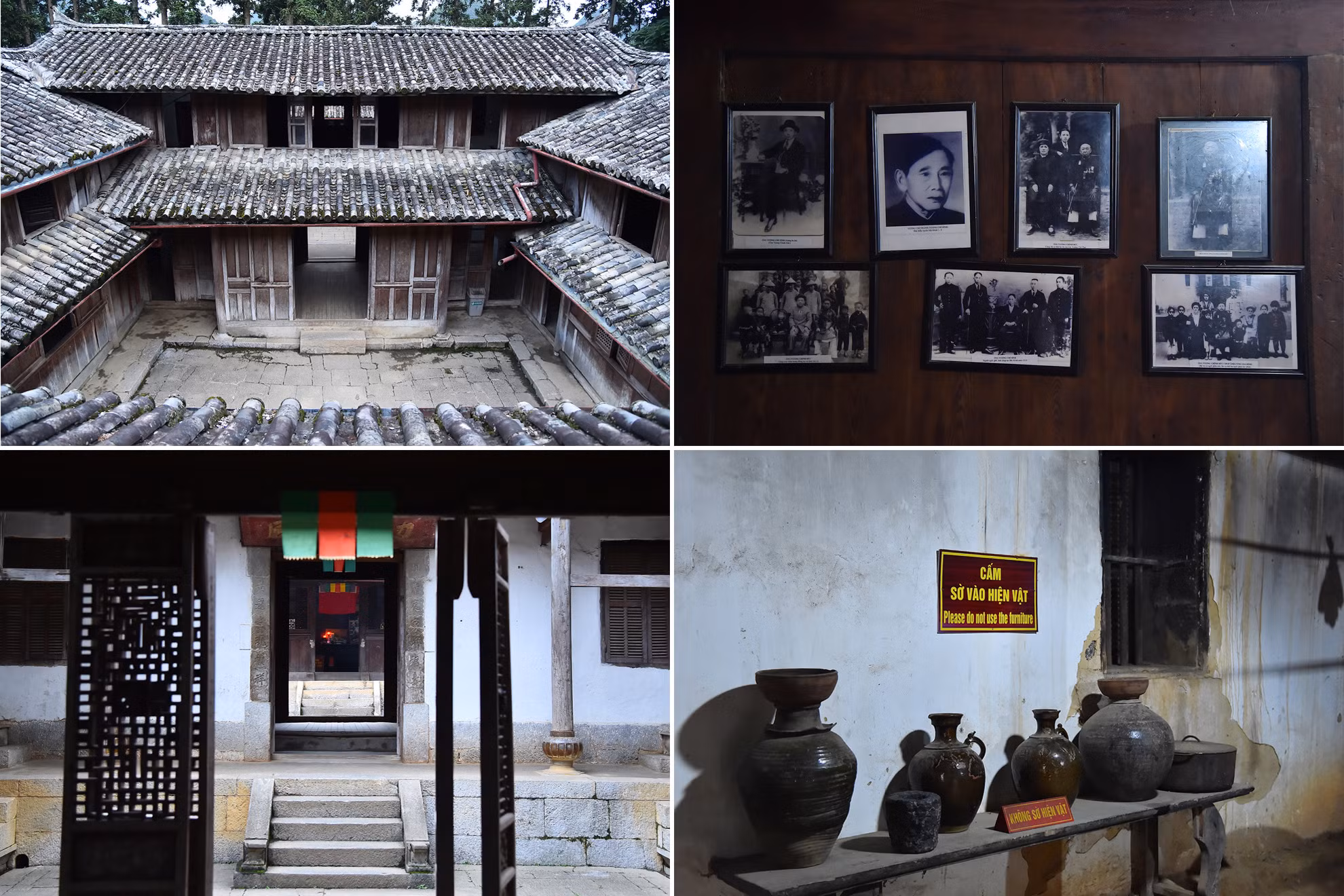 Kiến trúc bên trong Dinh thự họ Vương hết sức độc đáo, là sự kết tinh của ba nền văn hóa khác nhau, gồm H’Mông, Pháp và Trung Quốc.