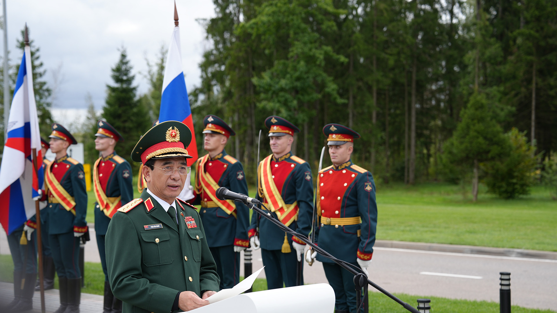 Đại tướng Phan Văn Giang phát biểu tại buổi lễ.