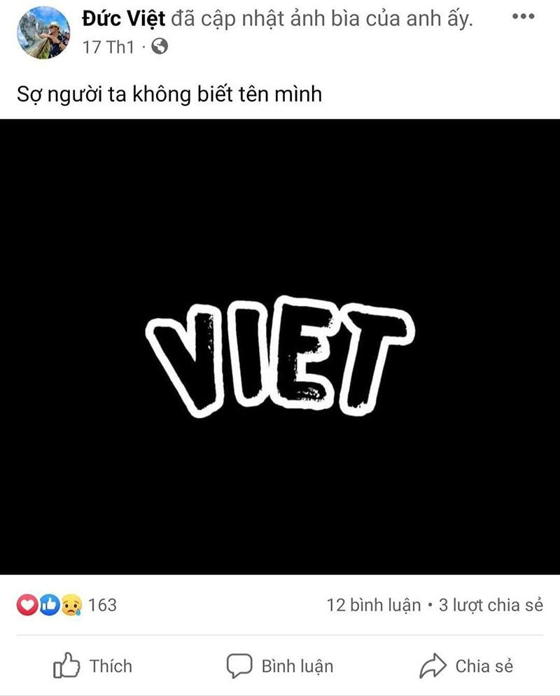 Dòng trạng thái gây xúc động mạnh của Trung úy Đỗ Đức Việt. (Ảnh chụp màn hình)