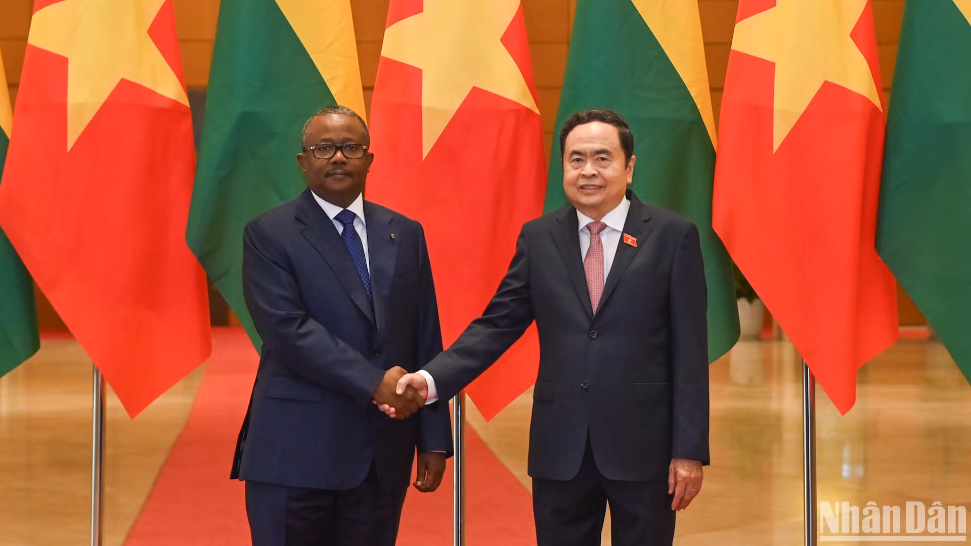 [Ảnh] Chủ tịch Quốc hội Trần Thanh Mẫn hội kiến Tổng thống Cộng hòa Guinea-Bissau Umaro Sissoco Embaló