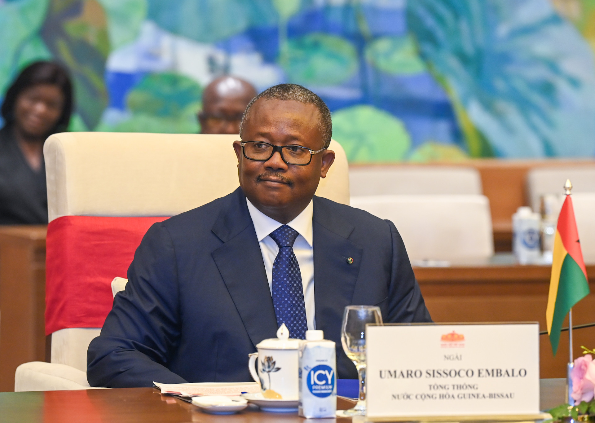 Tổng thống Cộng hòa Guinea-Bissau Umaro Sissoco Embaló phát biểu tại hội kiến.