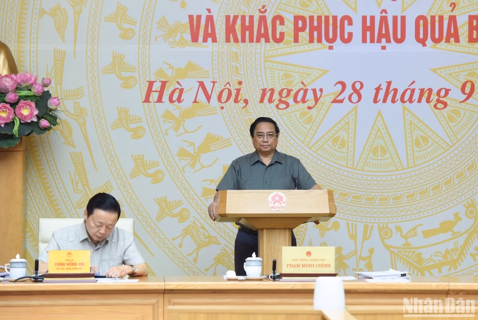 [Ảnh] Hội nghị trực tuyến sơ kết, đánh giá, rút kinh nghiệm về công tác phòng chống và khắc phục hậu quả bão số 3