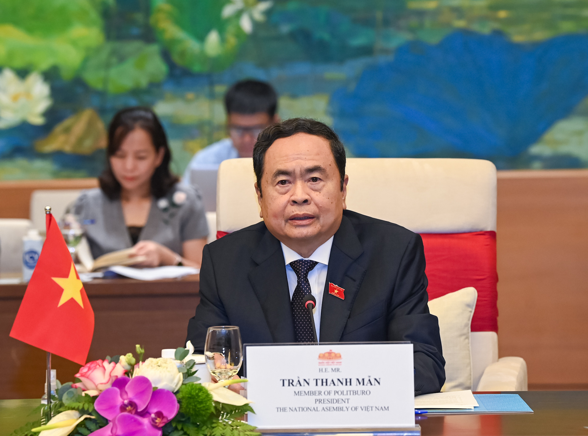 [Ảnh] Chủ tịch Quốc hội Trần Thanh Mẫn tiếp Tổng thống đắc cử Indonesia Prabowo Subianto ảnh 3