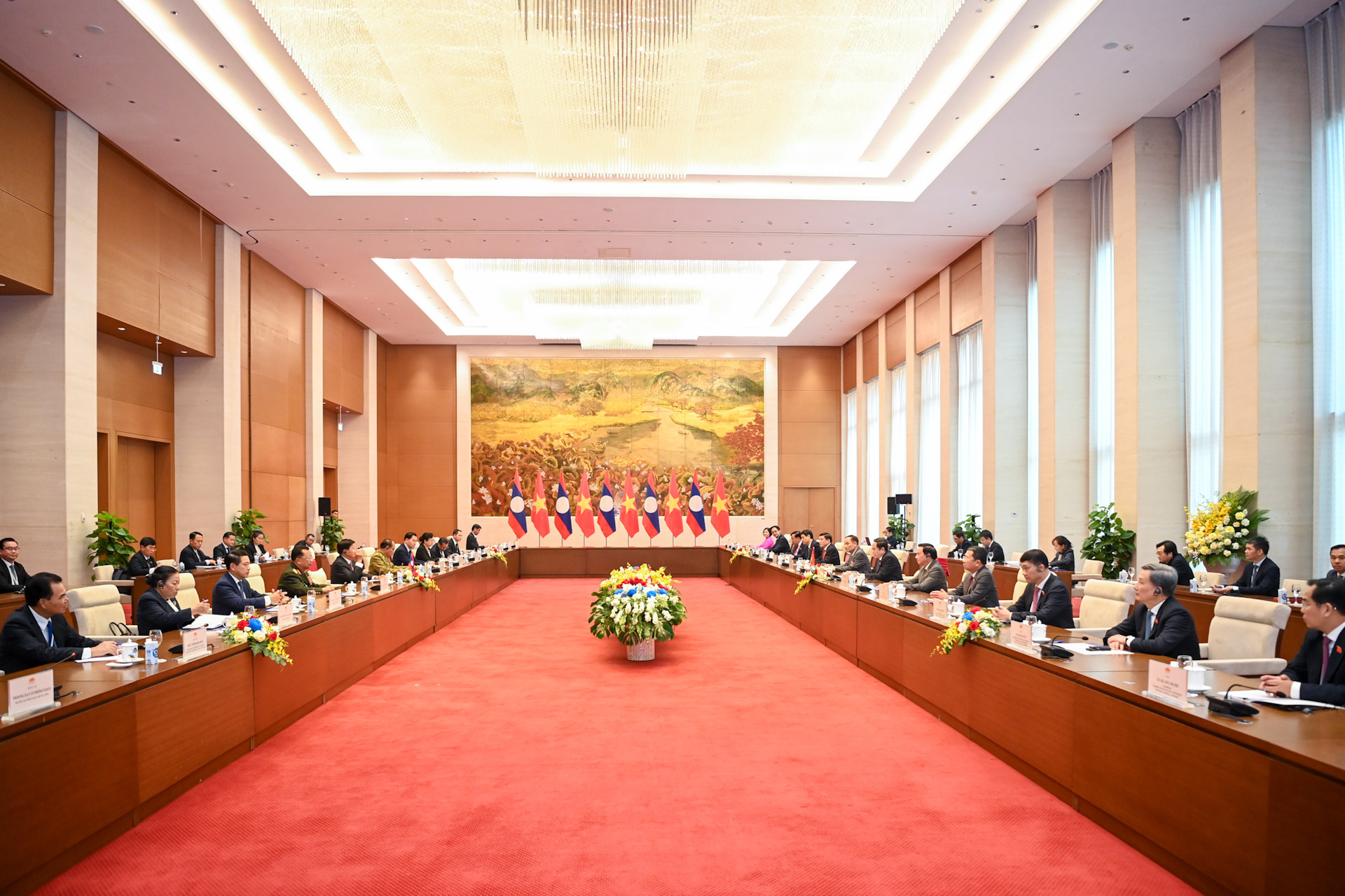 Quang cảnh hội kiến tại Nhà Quốc hội.