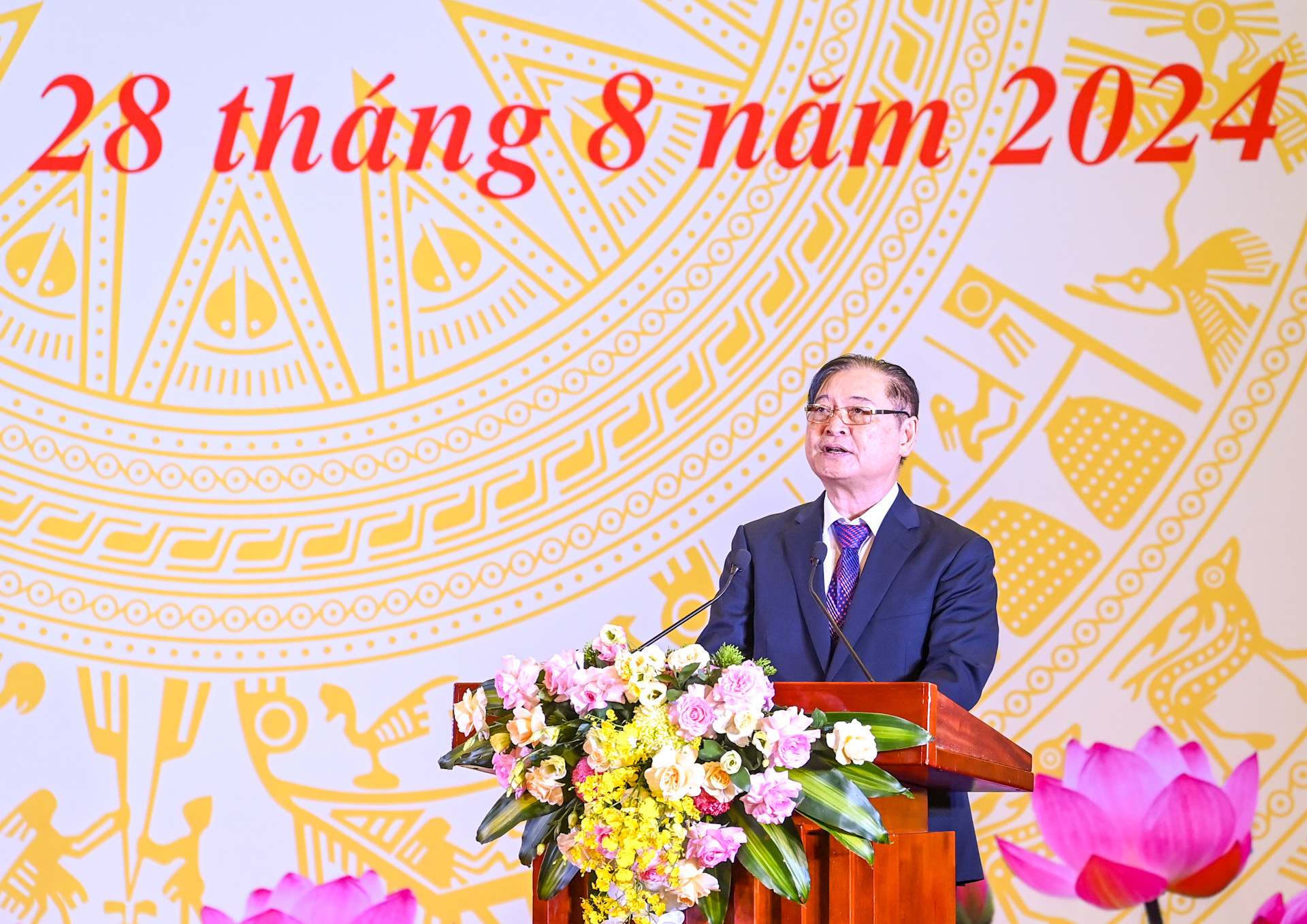 TSKH Phan Xuân Dũng, Chủ tịch Liên hiệp các Hội Khoa học và Kỹ thuật Việt Nam phát biểu tại lễ tôn vinh.