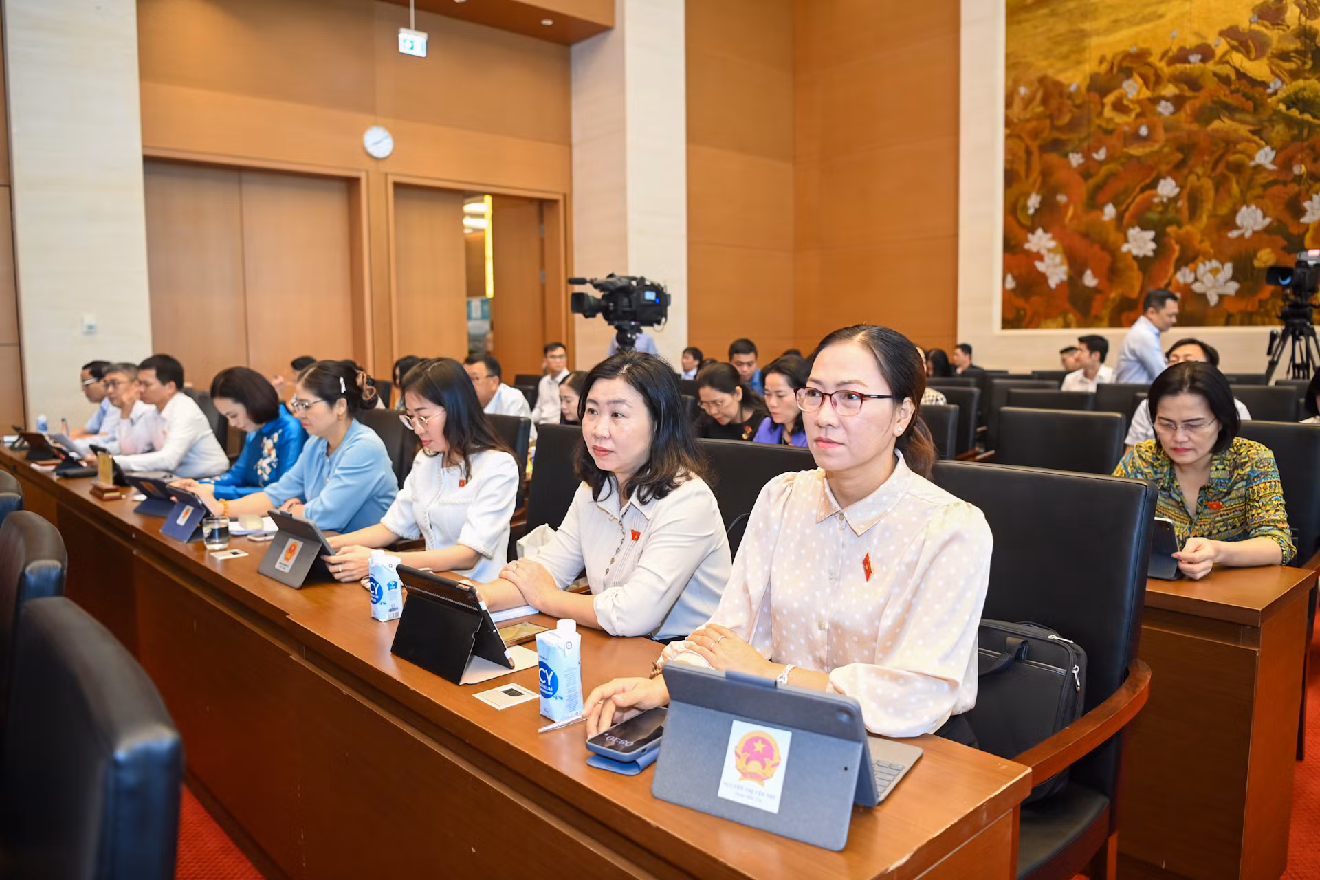 Các đại biểu Quốc hội dự hội nghị.