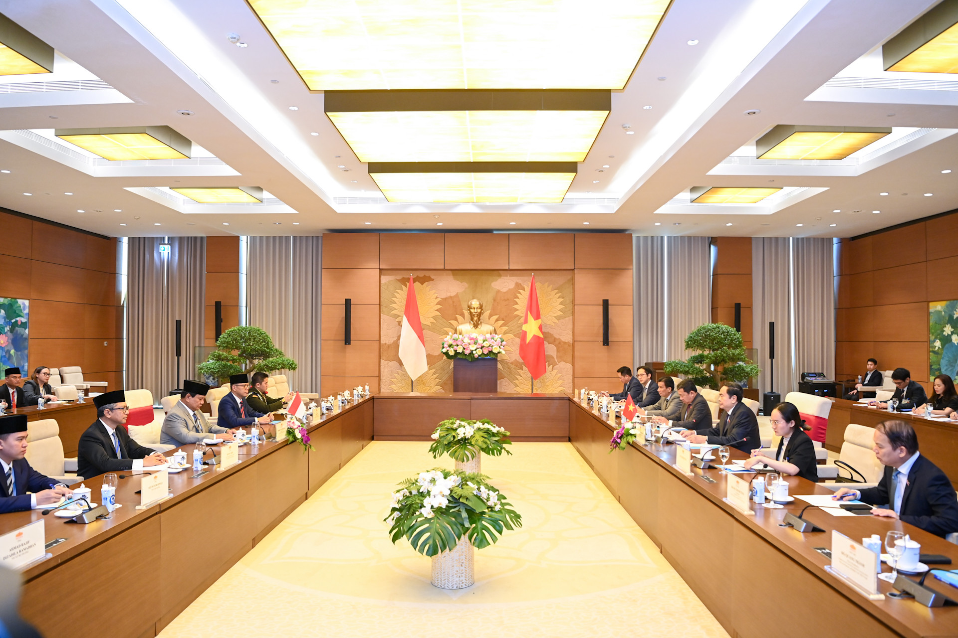 [Ảnh] Chủ tịch Quốc hội Trần Thanh Mẫn tiếp Tổng thống đắc cử Indonesia Prabowo Subianto ảnh 8