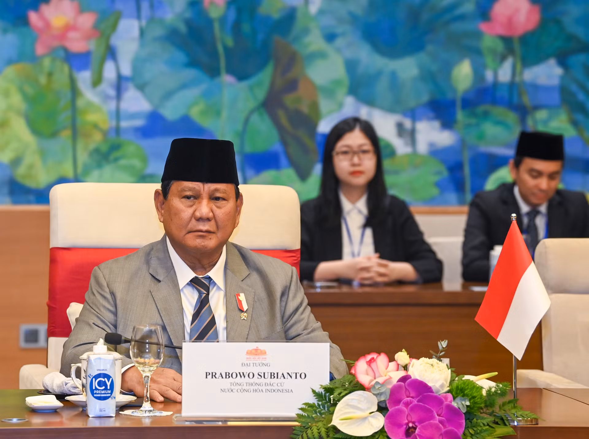 [Ảnh] Chủ tịch Quốc hội Trần Thanh Mẫn tiếp Tổng thống đắc cử Indonesia Prabowo Subianto ảnh 4