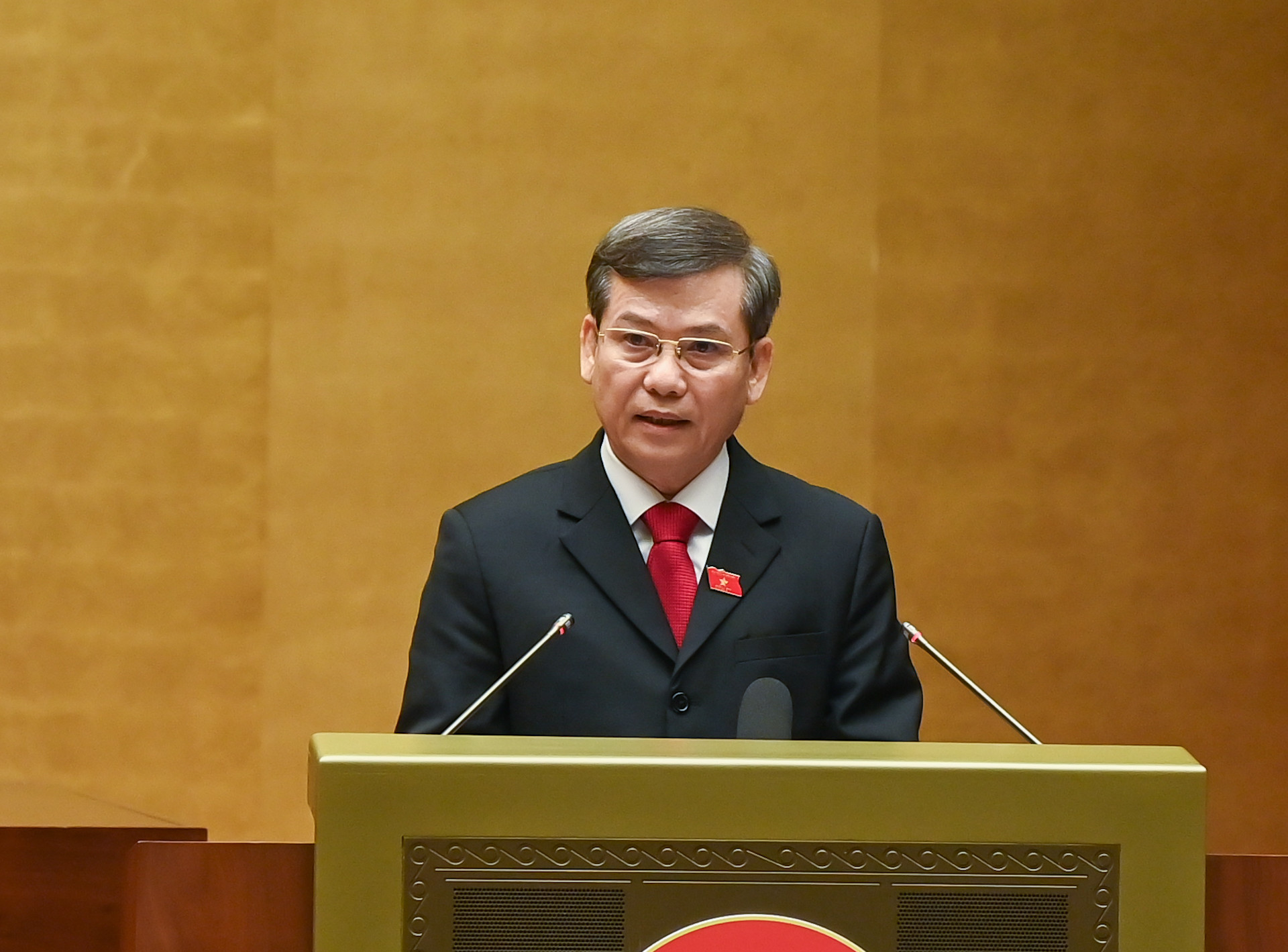 Chánh án Toà án Nhân dân tối cao Lê Minh Trí phát biểu nhậm chức.